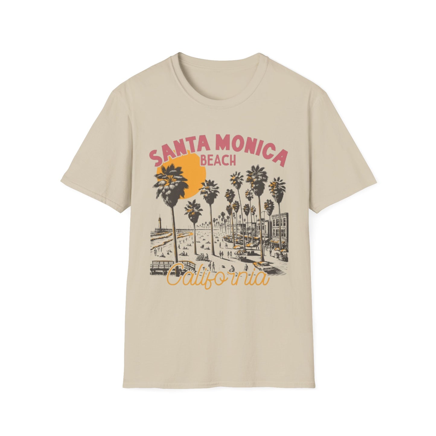 Summer- Santa Monica Beach Tee Sand Printify T-Shirt Rhythm & Drip Apparel