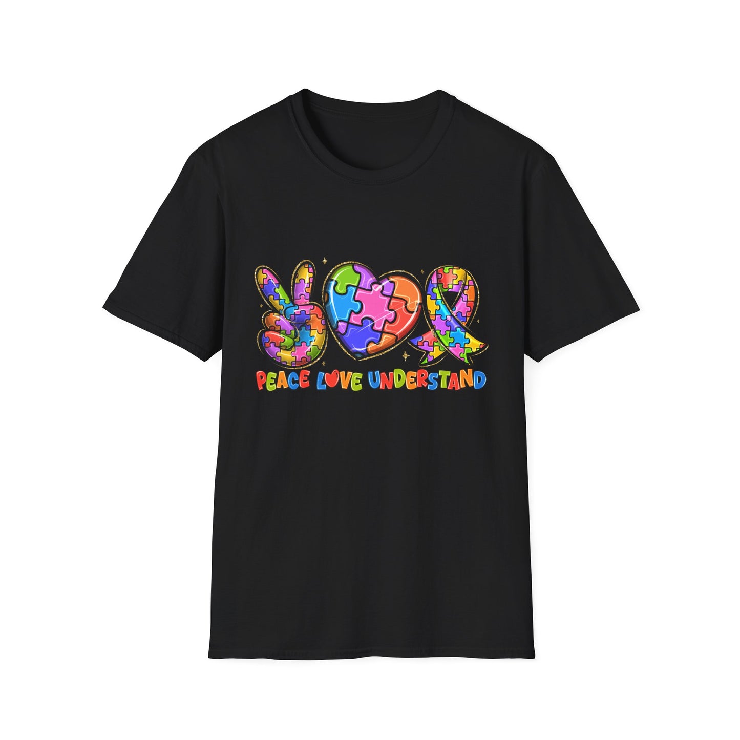 Autism Awareness T-Shirt Black Printify T-Shirt Rhythm & Drip Apparel