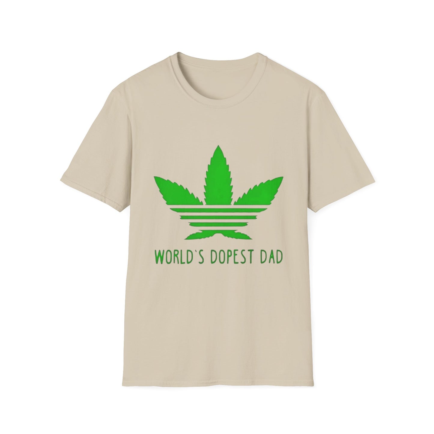 World's Dopest Dad Unisex T-Shirt Sand Printify T-Shirt Rhythm & Drip Apparel