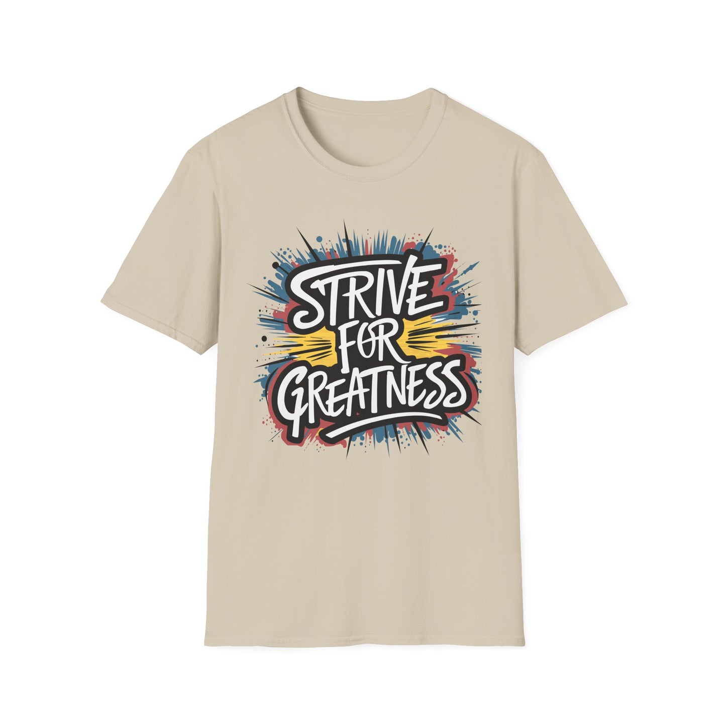 Motivational Unisex Softstyle T-Shirt - 'Strive for Greatness'