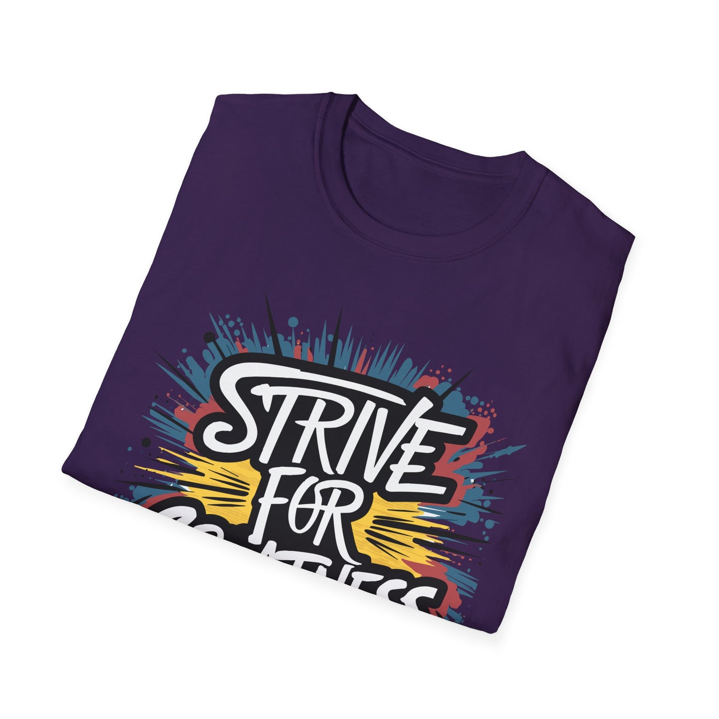Motivational Unisex Softstyle T-Shirt - 'Strive for Greatness'