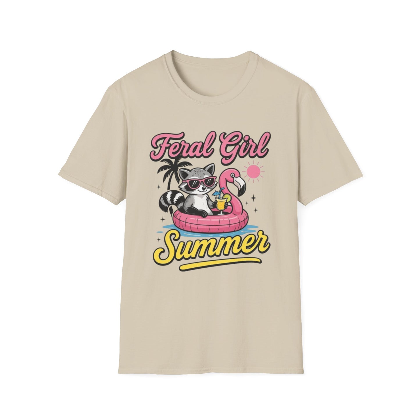 Summer- Feral Girl Summer T-Shirt Sand Printify T-Shirt Rhythm & Drip Apparel
