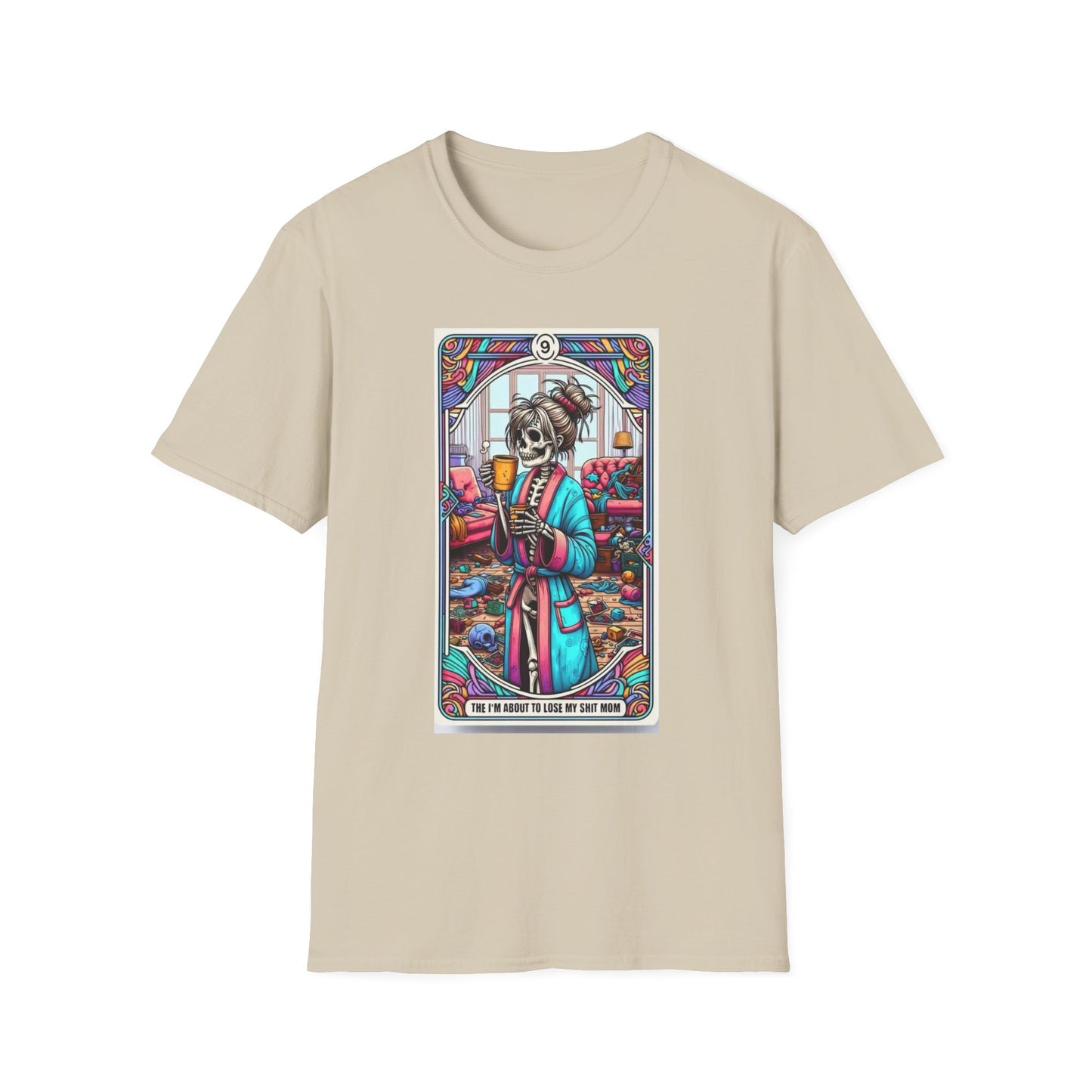 About To Lose My Shit Mom- Tarot T-Shirt Sand Printify T-Shirt Rhythm & Drip Apparel