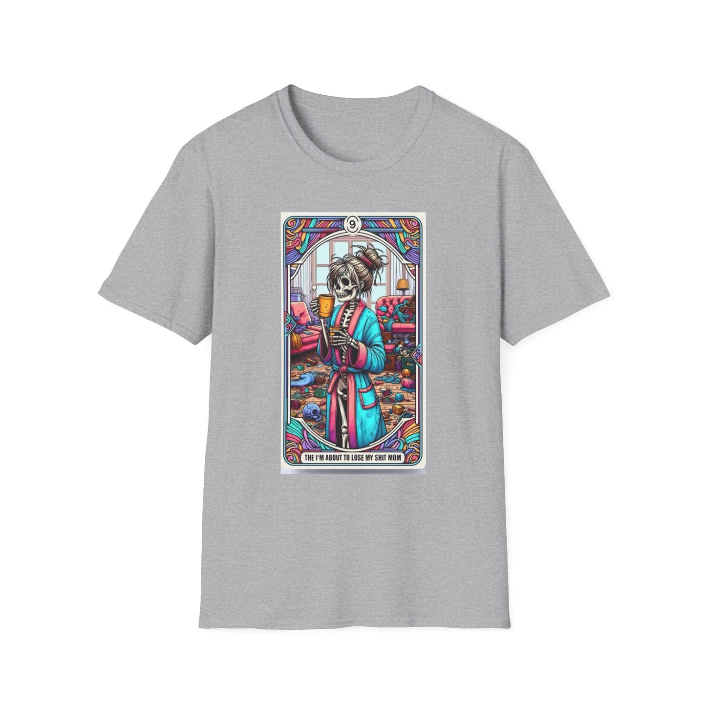 About To Lose My Shit Mom- Tarot T-Shirt Sport Grey Printify T-Shirt Rhythm & Drip Apparel