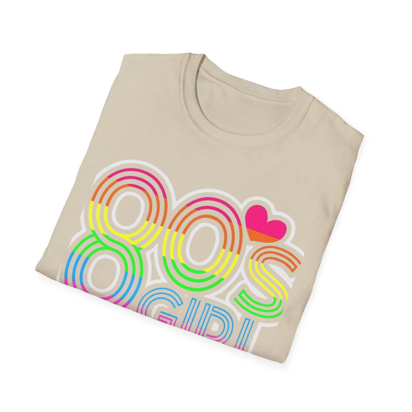80s Retro 80's Girl Rainbow T-Shirt Printify T-Shirt Rhythm & Drip Apparel
