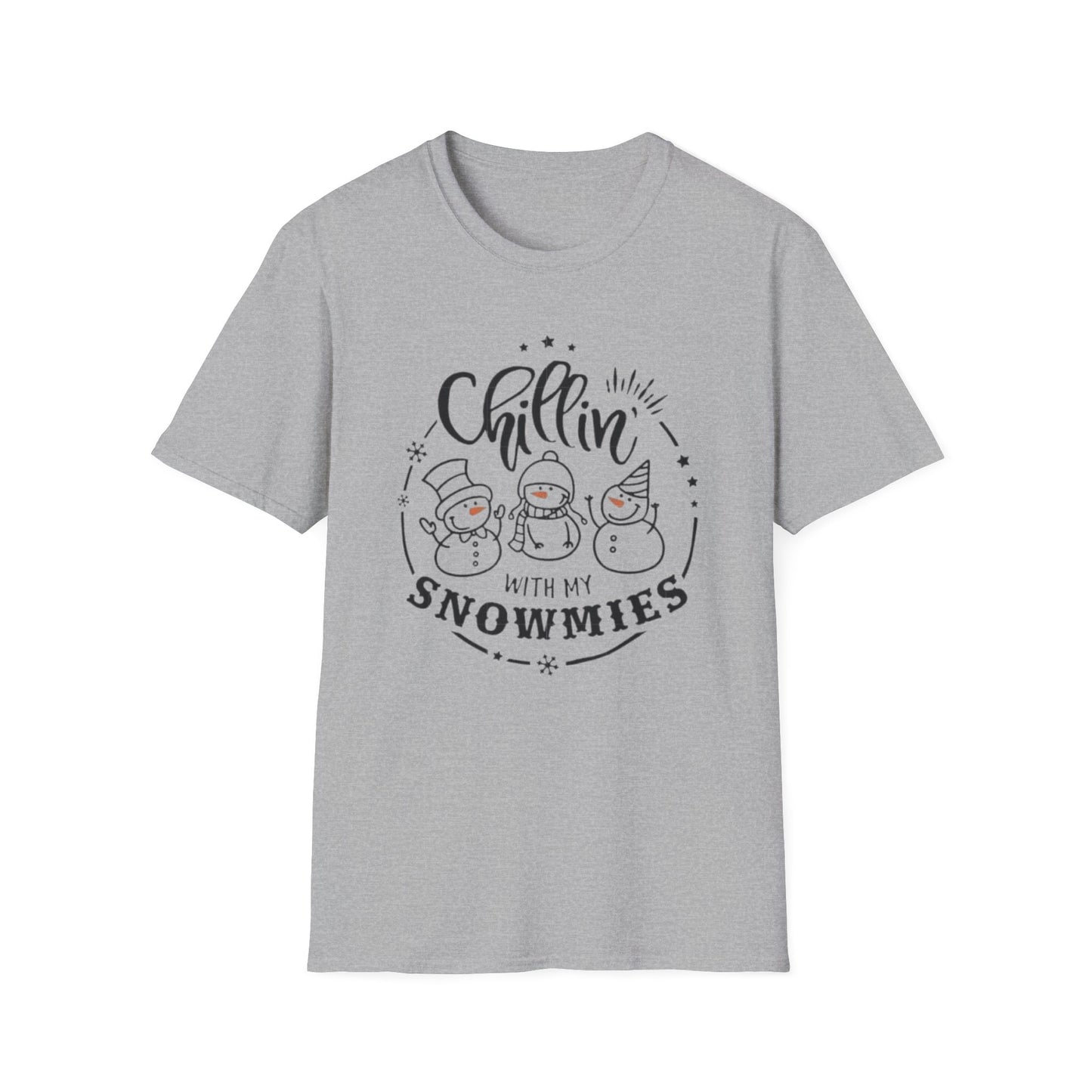 Winter- Chillin' with My Snowmies T-Shirt Sport Grey Printify T-Shirt Rhythm & Drip Apparel