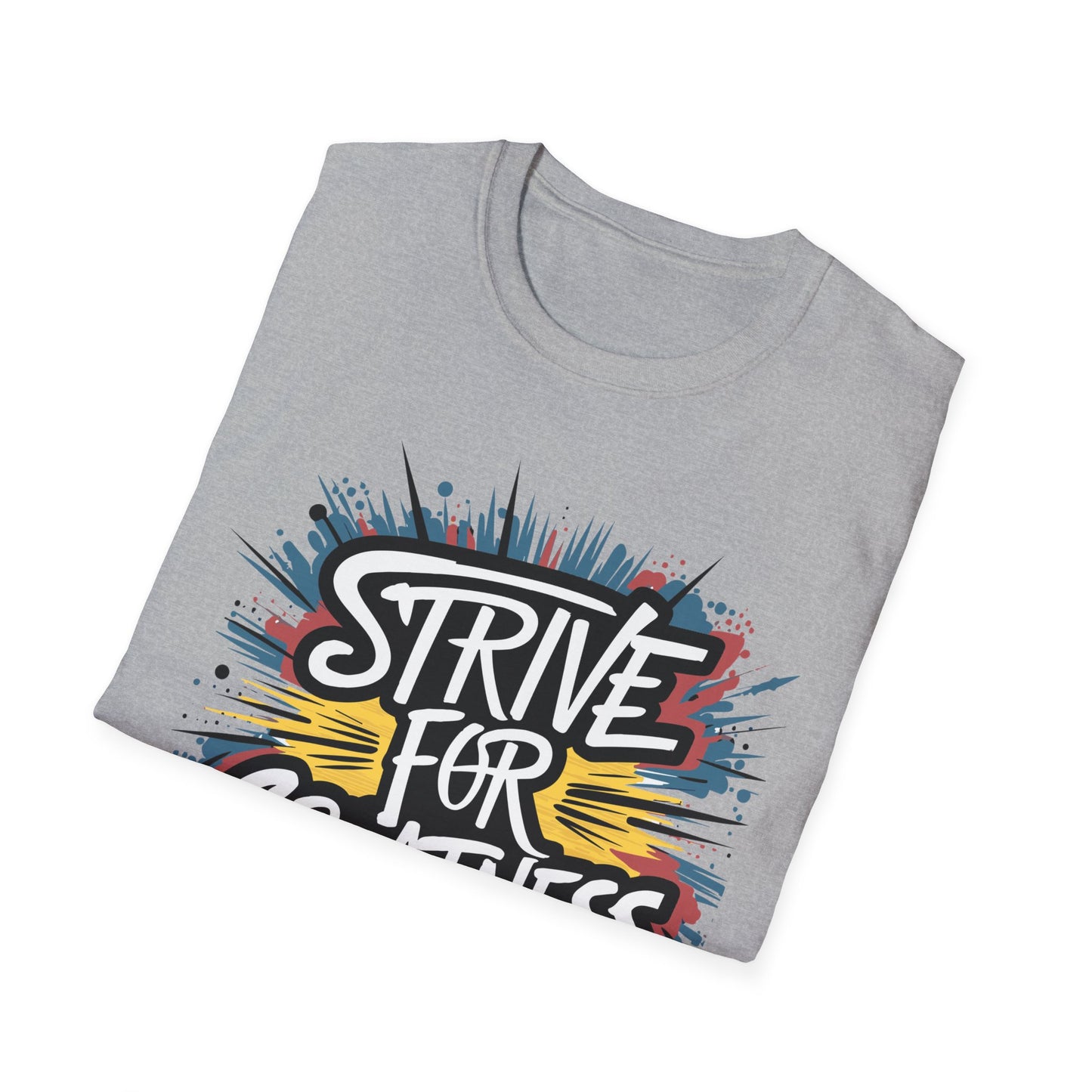Motivational Unisex Softstyle T-Shirt - 'Strive for Greatness'