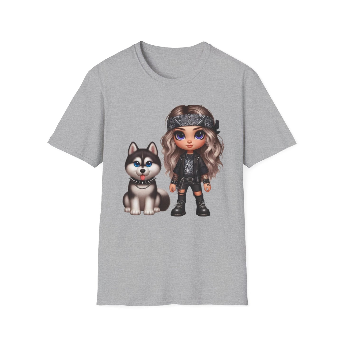 A Girl And Her Dog 3 T-Shirt Sport Grey Printify T-Shirt Rhythm & Drip Apparel
