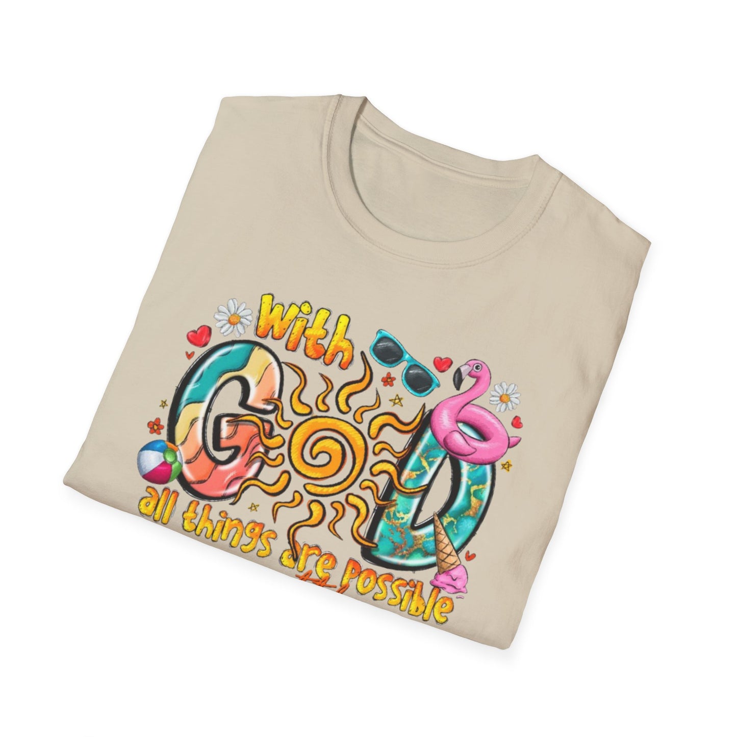 With God, All Things Are Possible T-Shirt Printify T-Shirt Rhythm & Drip Apparel