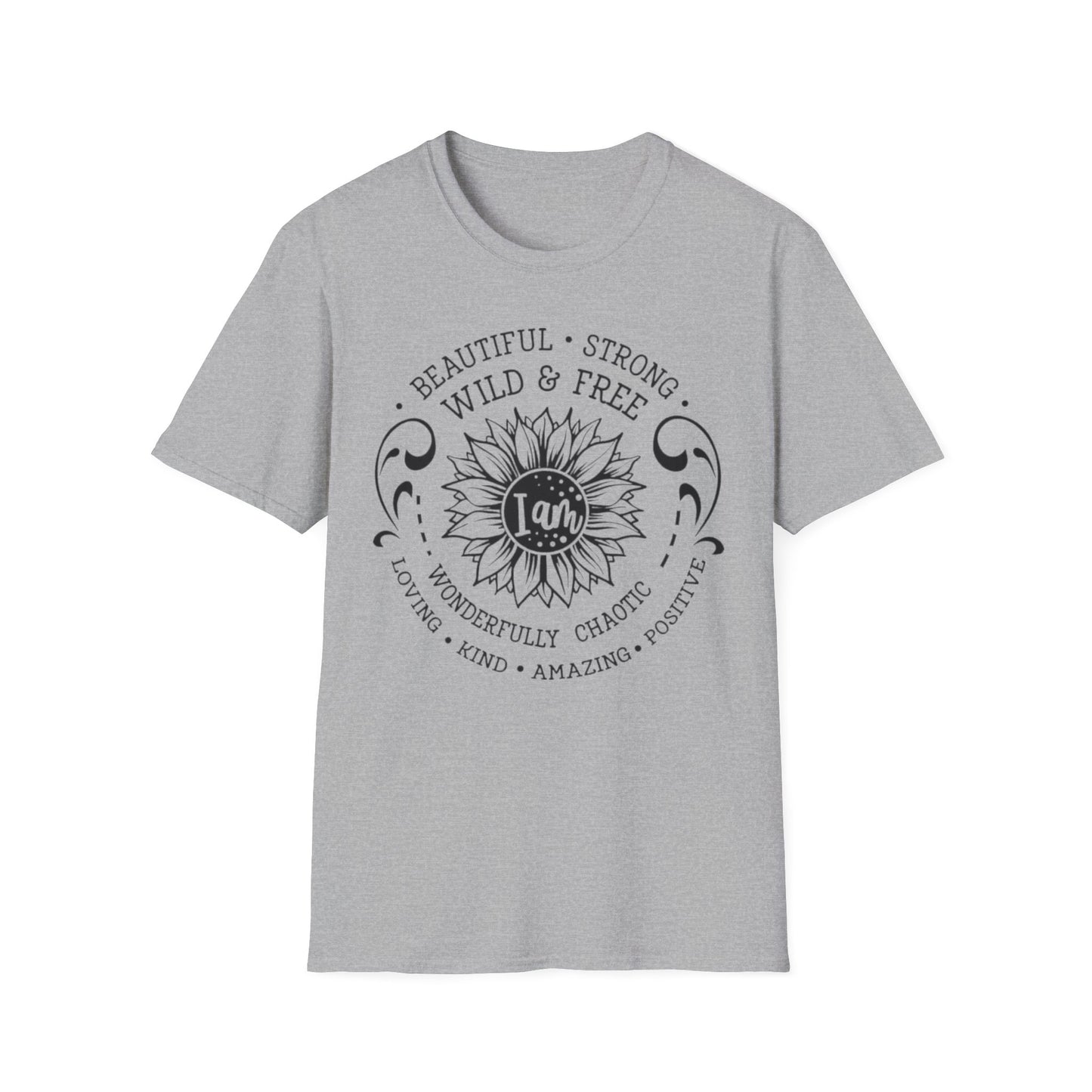 Beautiful, Strong, Wild & Free Sport Grey Printify T-Shirt Rhythm & Drip Apparel