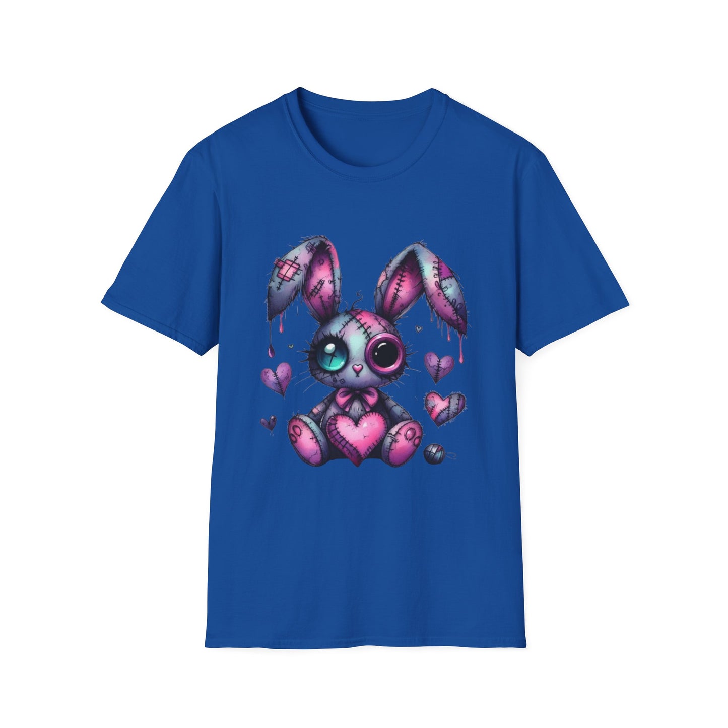 Playful Bunny Graphic T-Shirt - Softstyle Unisex Tee for Cute & Unique Casual Wear
