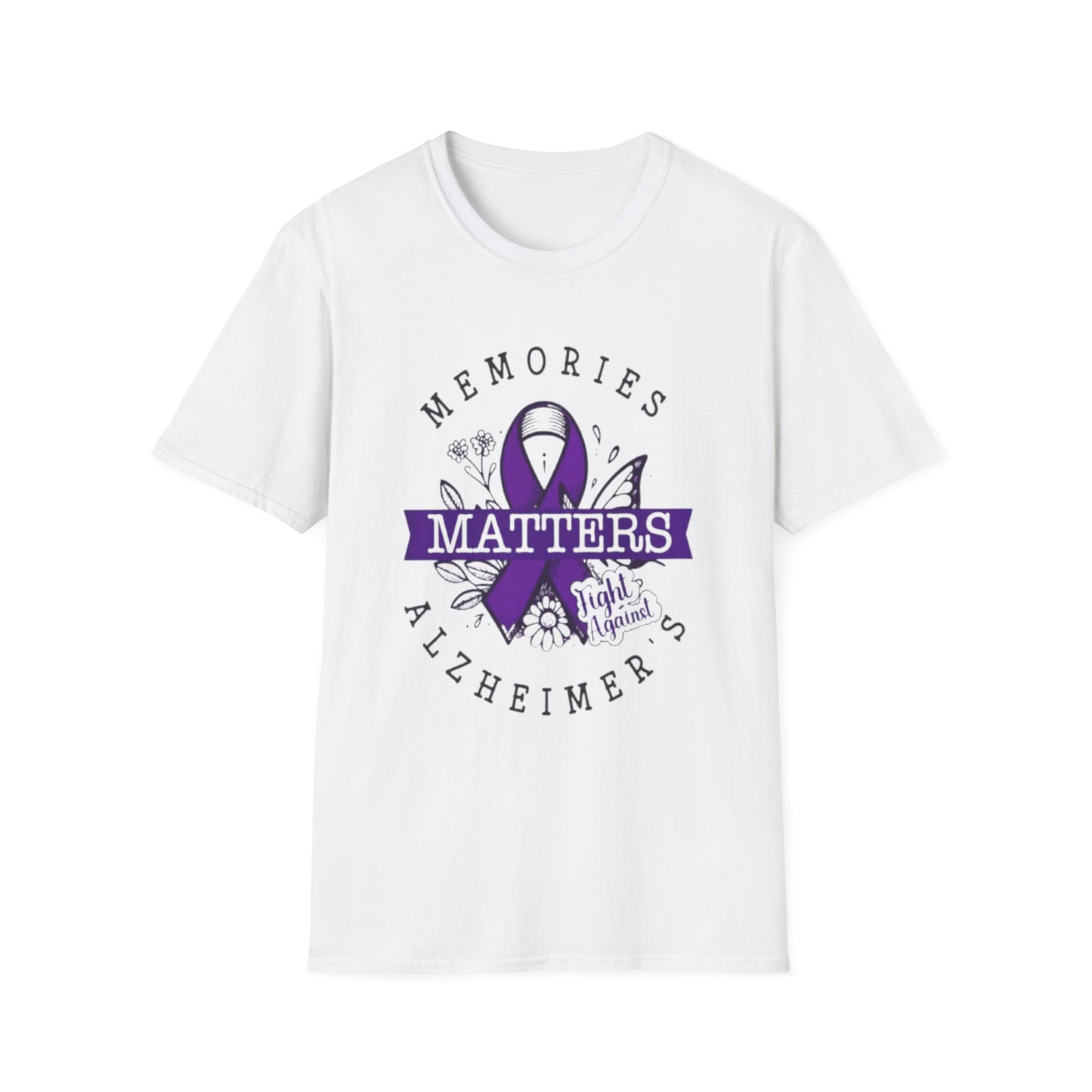 Alzheimer Awareness- Memories Matter Unisex T-Shirt Printify T-Shirt Rhythm & Drip Apparel