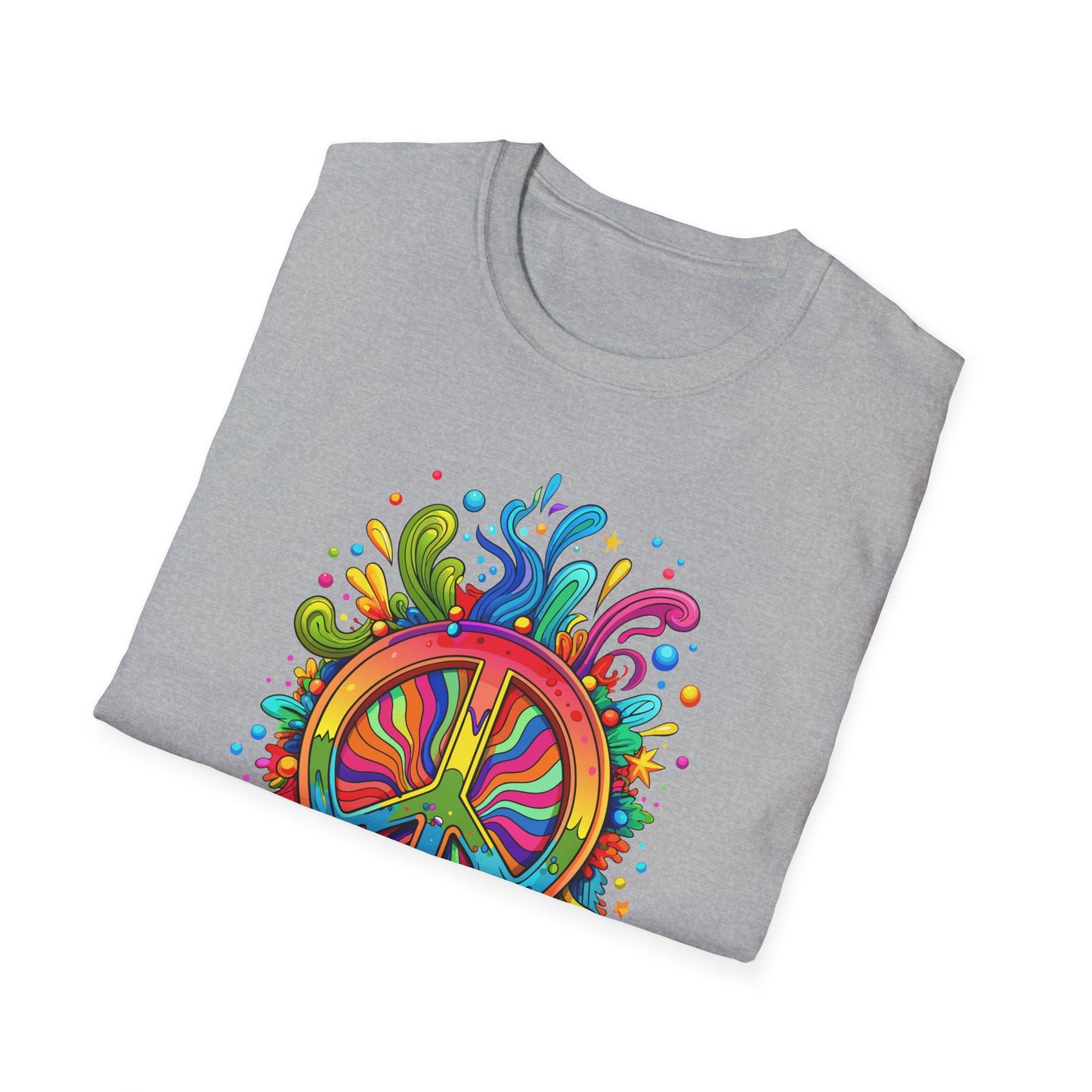 Vibrant Peace Sign T-Shirt Printify T-Shirt Rhythm & Drip Apparel