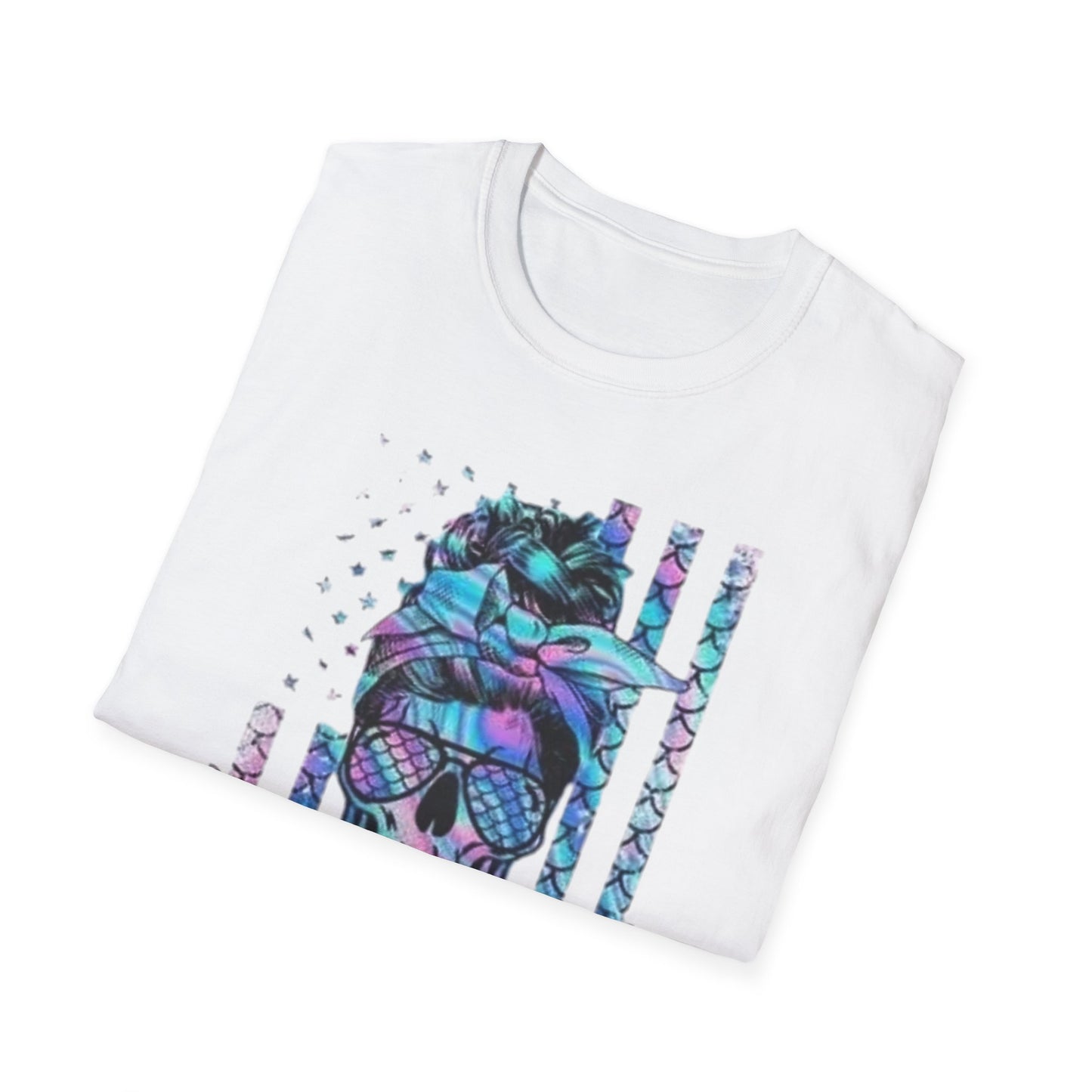 Vibrant Skull Flag Graphic T-Shirt Printify T-Shirt Rhythm & Drip Apparel