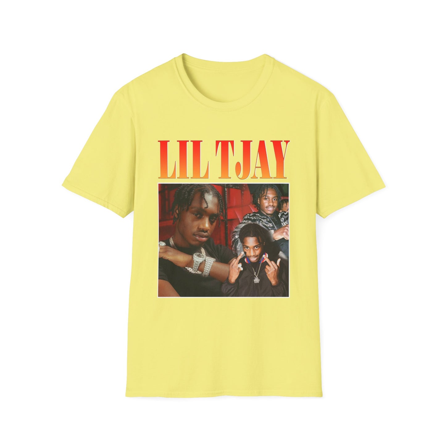 Lil Tjay Unisex Softstyle T-Shirt - Retro Graphic Tee for Music Fans - Rhythm & Drip