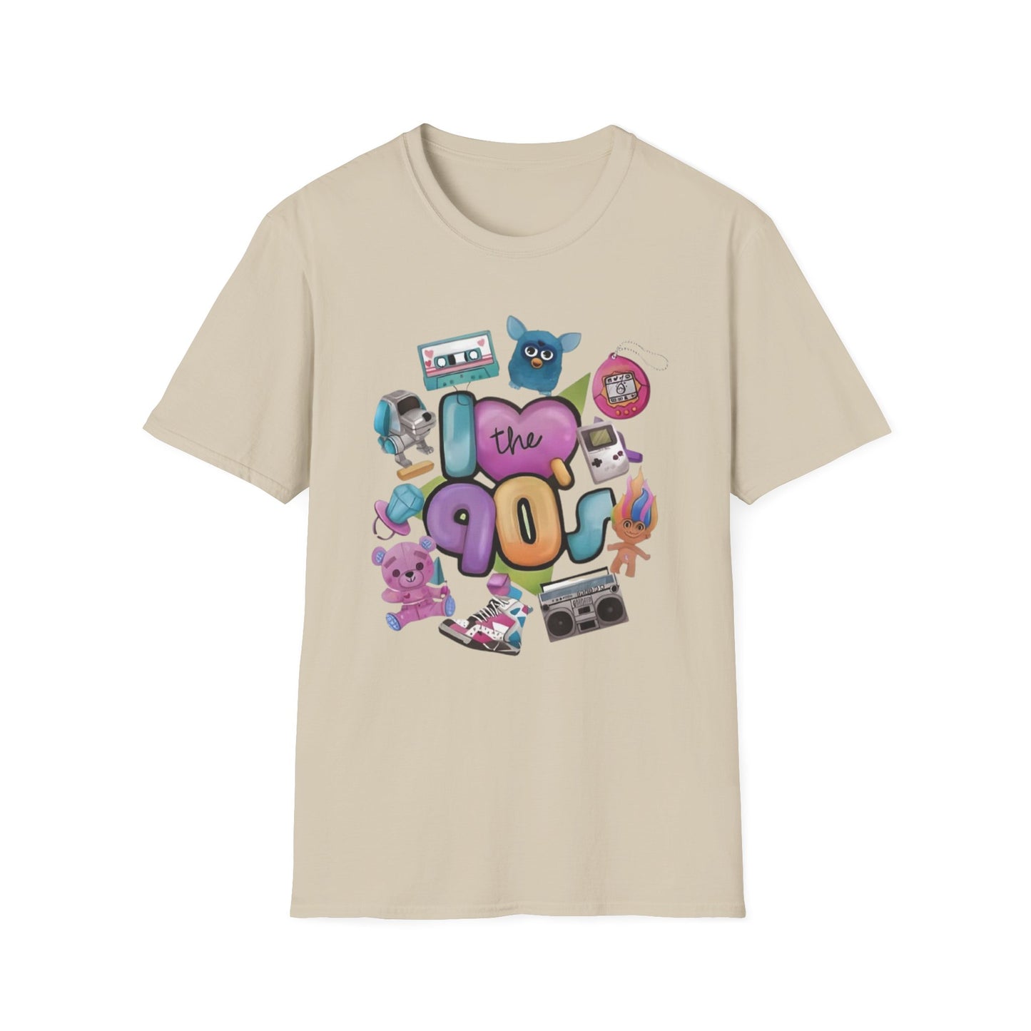 90s I Love the 90s Graphic Tee Sand Printify T-Shirt Rhythm & Drip Apparel