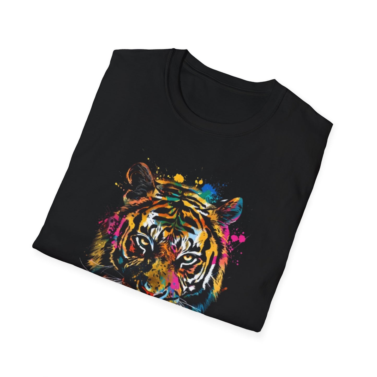 Colorful Tiger Graphic Tee Printify T-Shirt Rhythm & Drip Apparel