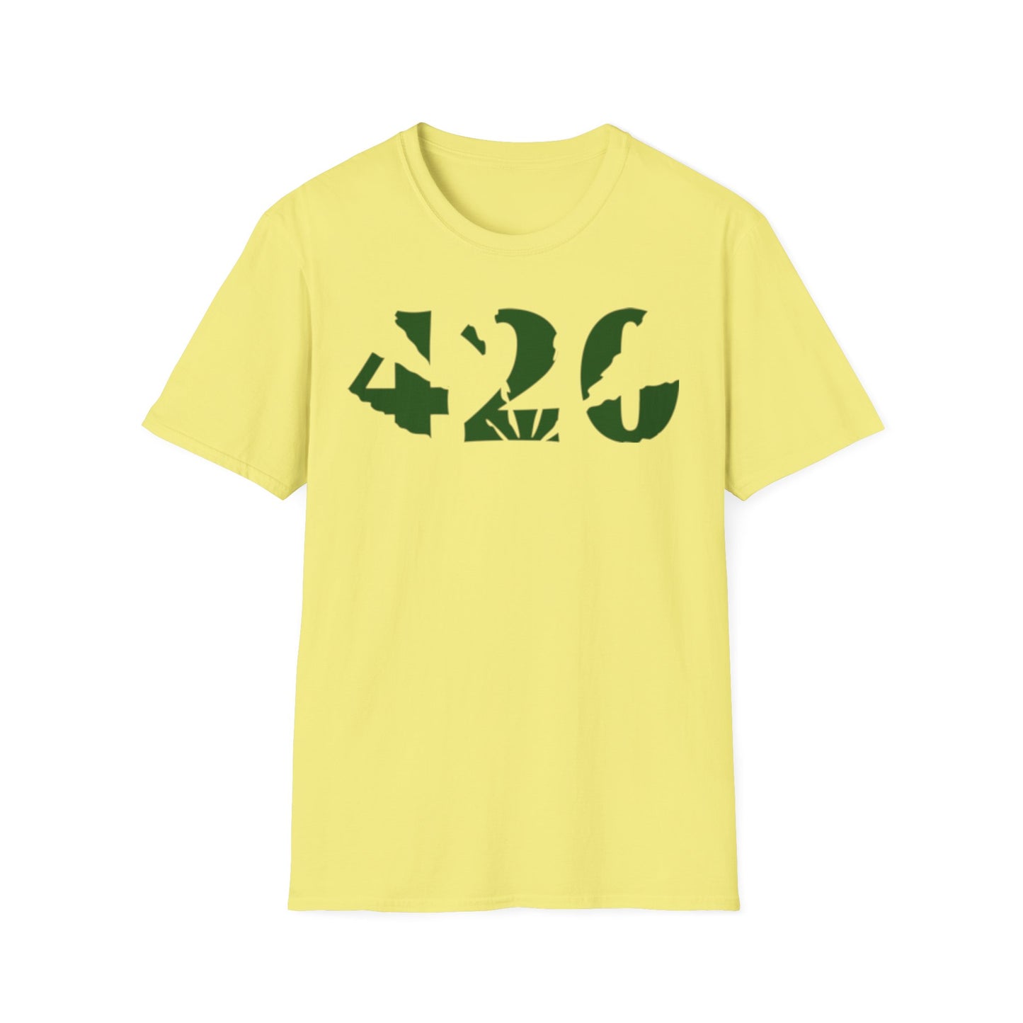 420 Green Leaf T-Shirt Cornsilk Printify T-Shirt Rhythm & Drip Apparel