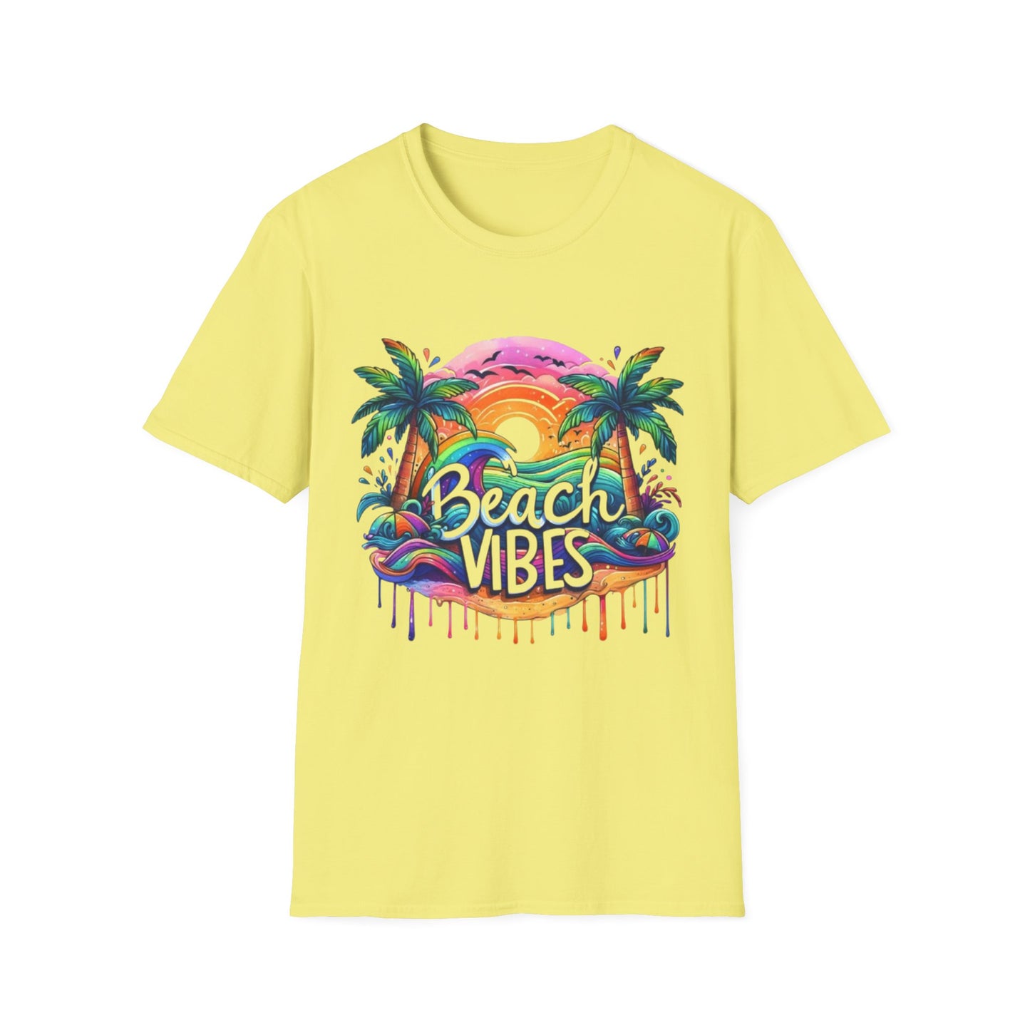 Summer- Beach Vibes T-Shirt Cornsilk Printify T-Shirt Rhythm & Drip Apparel