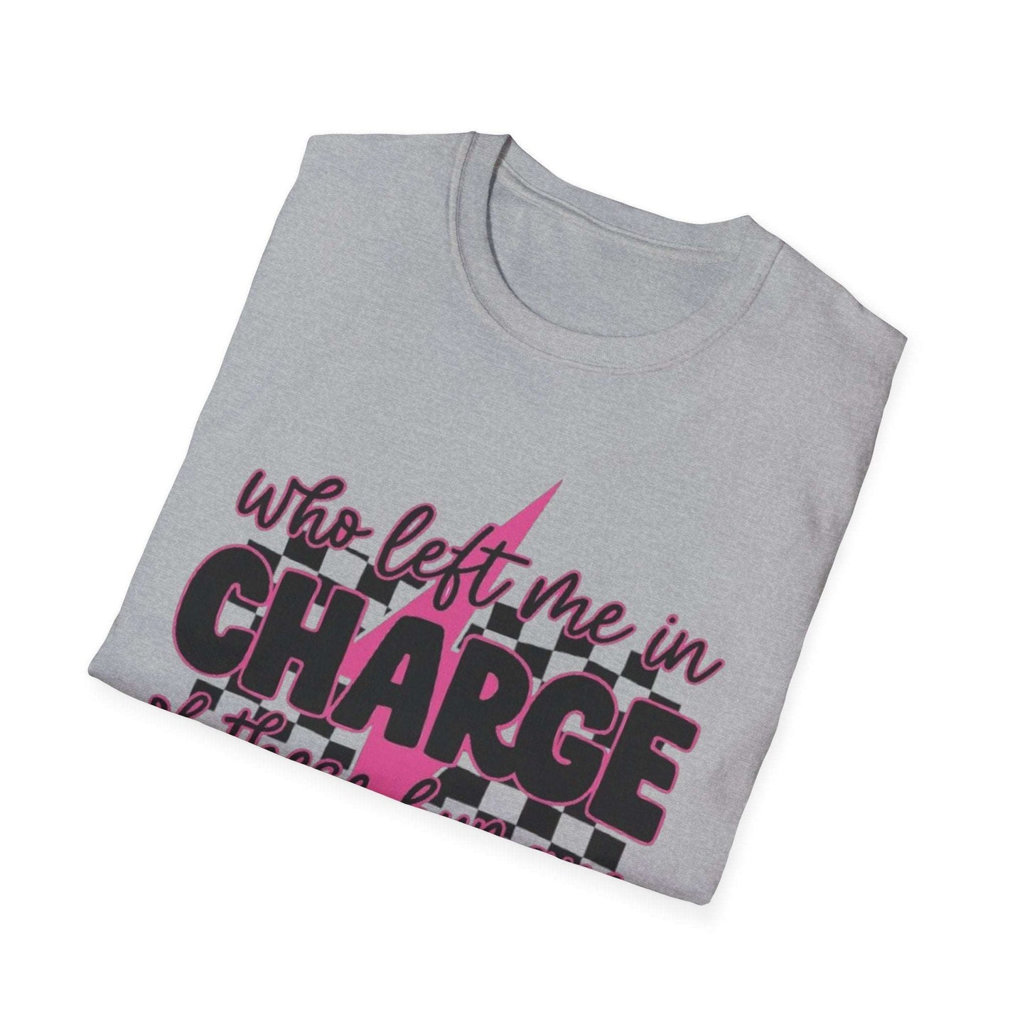 Who Left Me in Charge Of These Humas Printify T-Shirt Rhythm & Drip Apparel