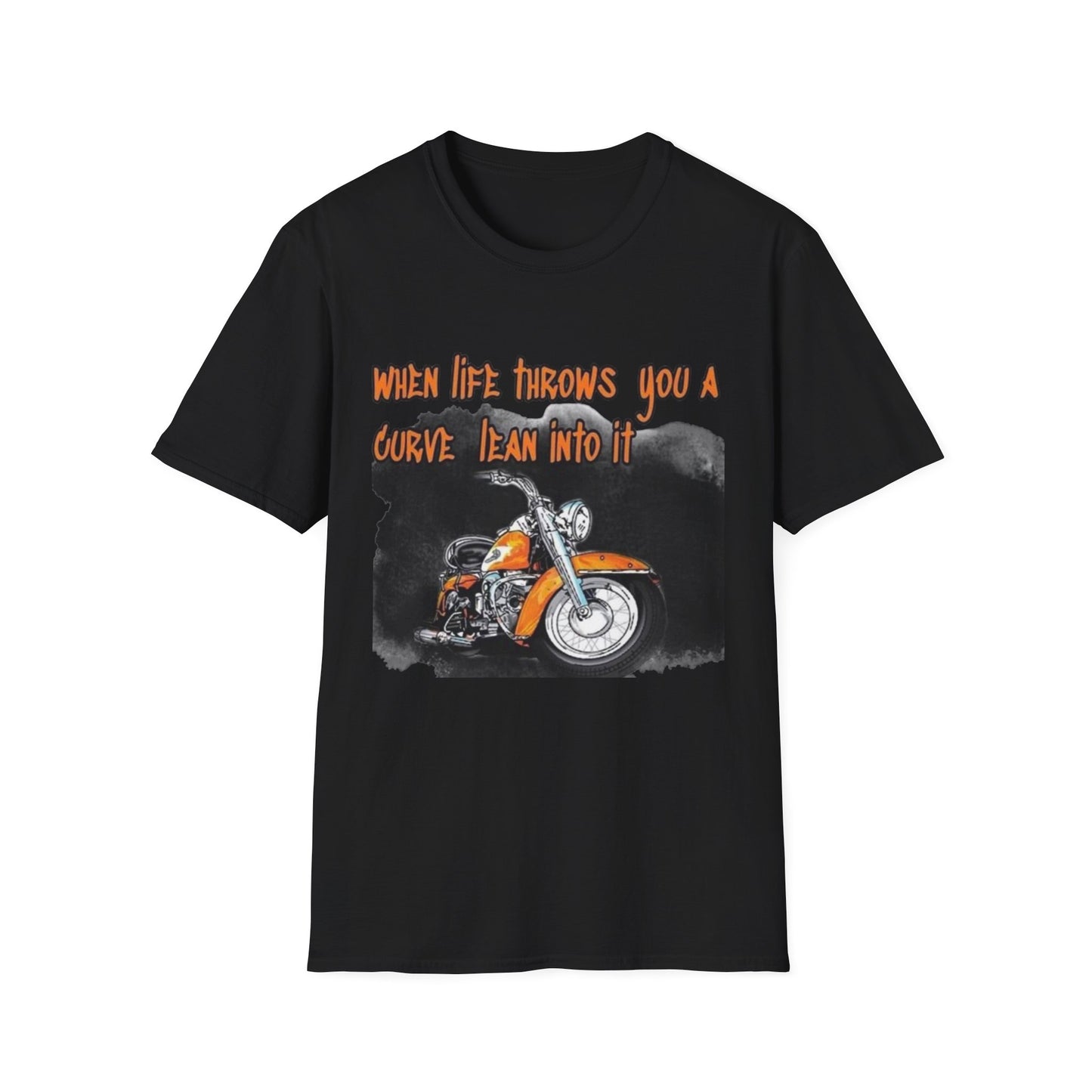 When Life Gives You A Curve Lean Into It Black Printify T-Shirt Rhythm & Drip Apparel