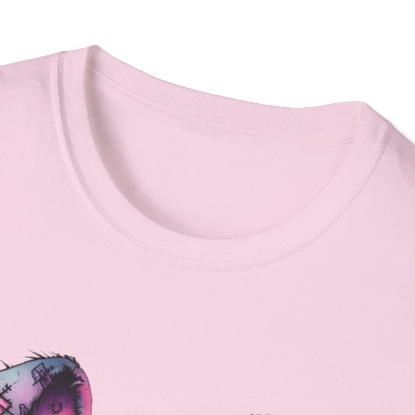 Playful Bunny Graphic T-Shirt - Softstyle Unisex Tee for Cute & Unique Casual Wear