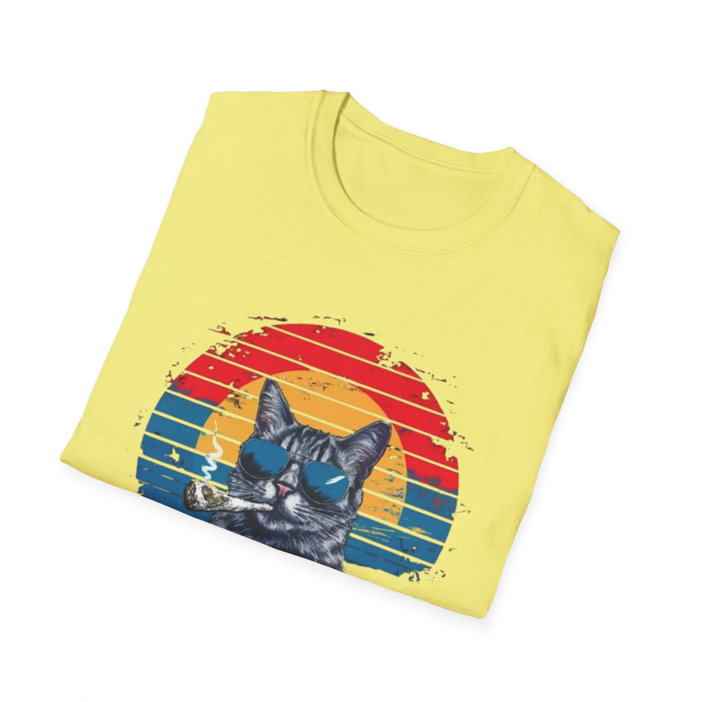 Badass Cat Dad T-Shirt Printify T-Shirt Rhythm & Drip Apparel