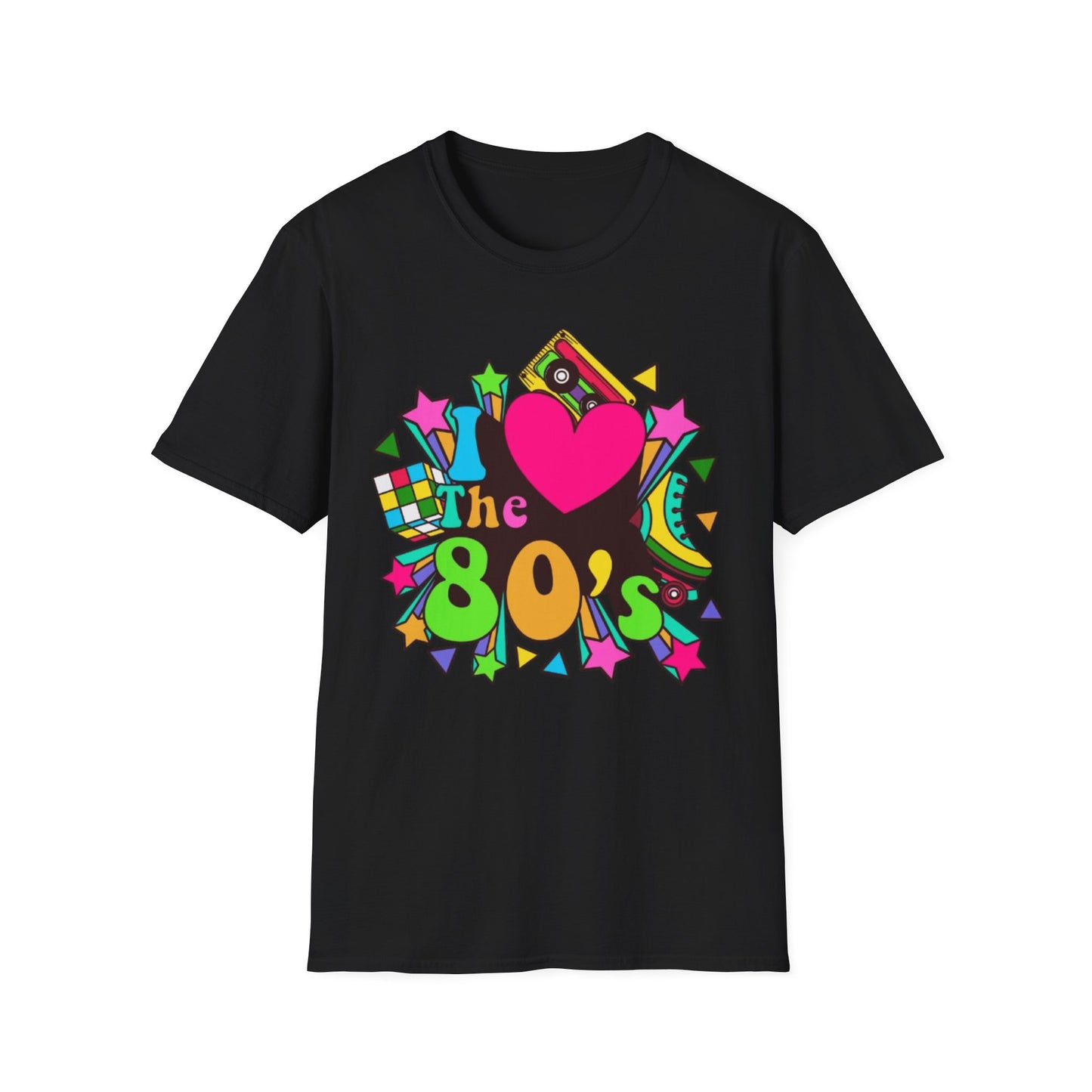 80s I Love the 80's T-Shirt Black Printify T-Shirt Rhythm & Drip Apparel