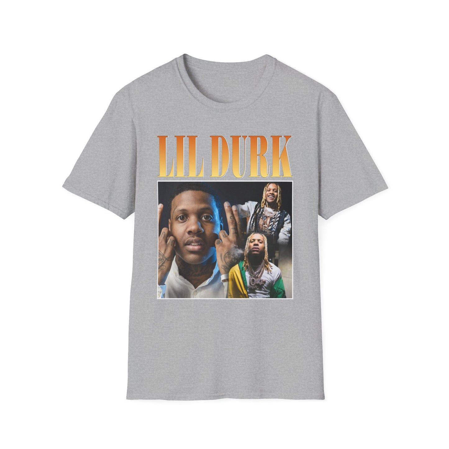 Lil Durk Graphic Unisex Softstyle T-Shirt - Trendy Music Tee for Fans - Rhythm & Drip
