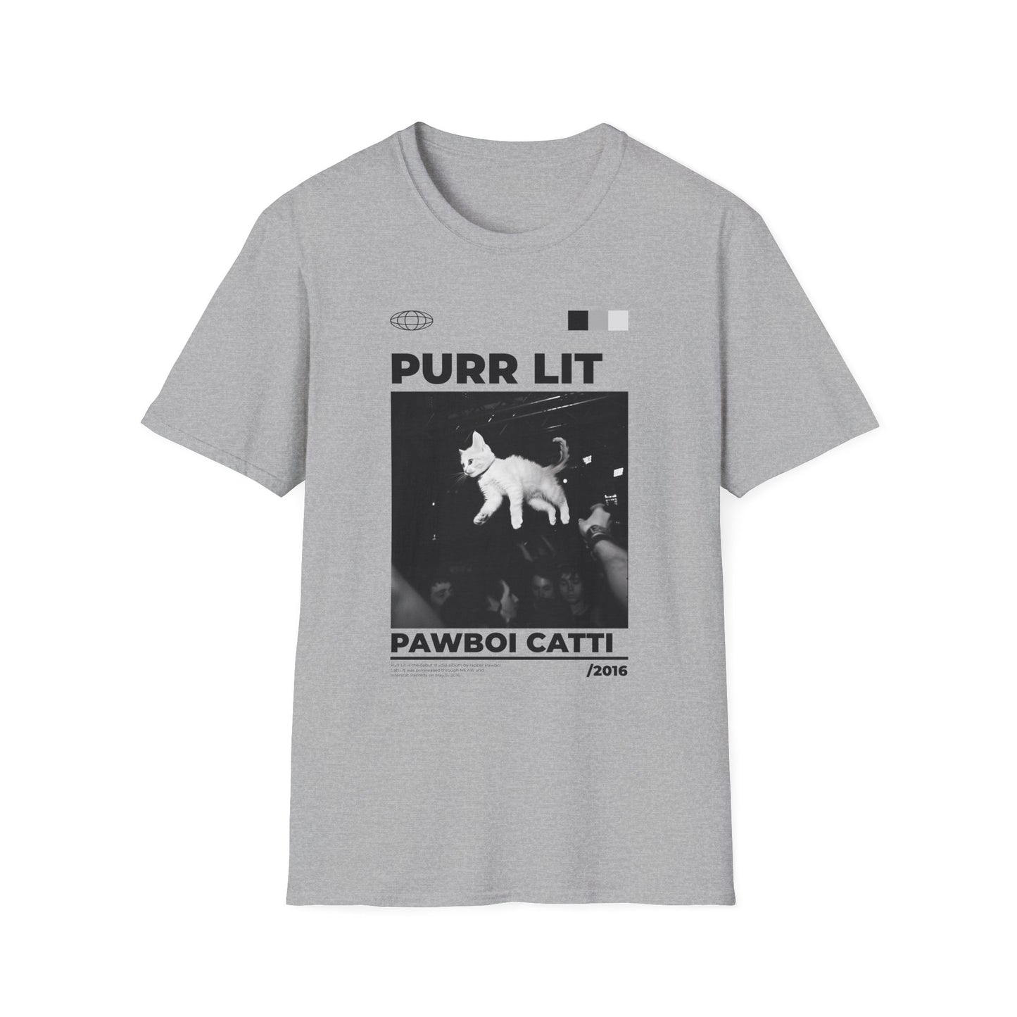 Music- Pawboi Catti Sport Grey Printify T-Shirt Rhythm & Drip Apparel