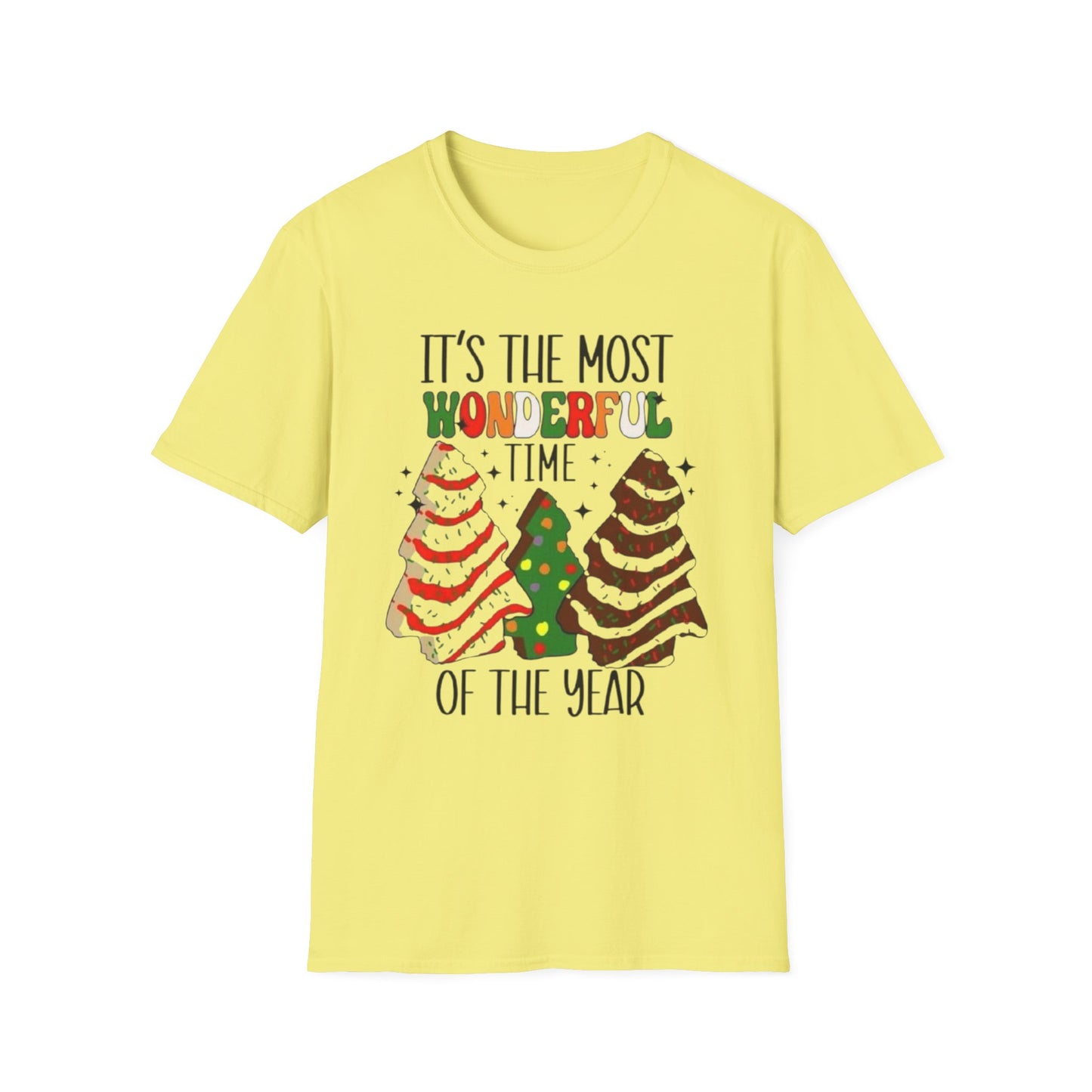 Winter- The Most Wonderful time Of The Year Cornsilk Printify T-Shirt Rhythm & Drip Apparel