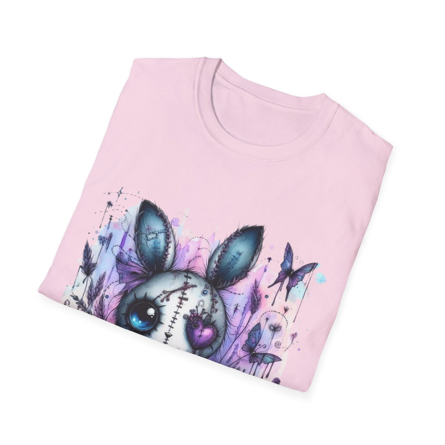 Cute Gothic Bunny Unisex T-Shirt | Softstyle Tee for Halloween & Casual Wear