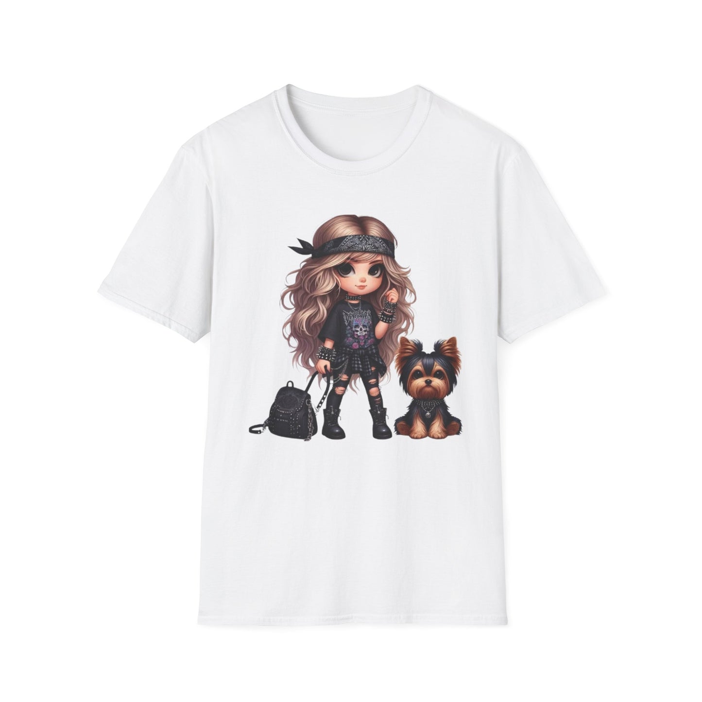 A Girl And Her Dog 2 T-Shirt White Printify T-Shirt Rhythm & Drip Apparel