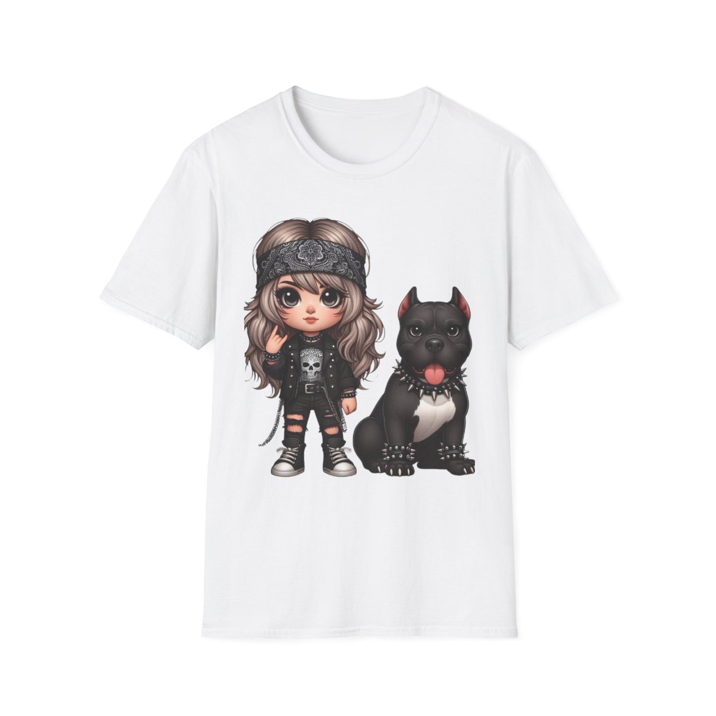 A Girl And Her Dog 4 T-Shirt White Printify T-Shirt Rhythm & Drip Apparel