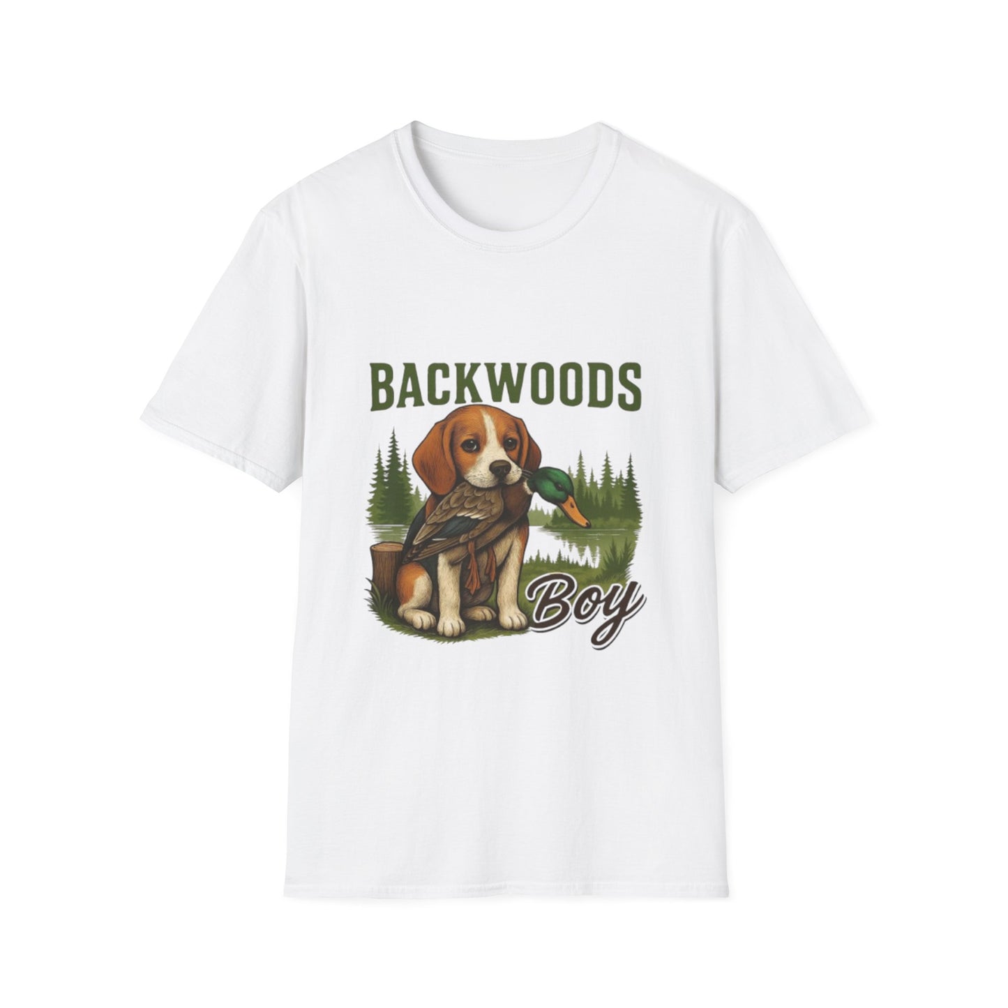Backwoods Boy T-Shirt White Printify T-Shirt Rhythm & Drip Apparel