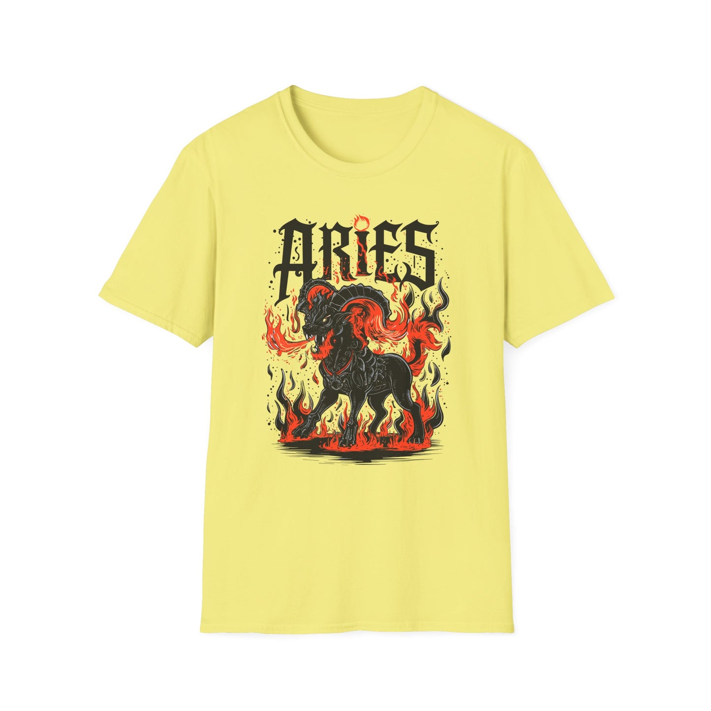 Aries Zodiac Graphic T-Shirt Cornsilk Printify T-Shirt Rhythm & Drip Apparel