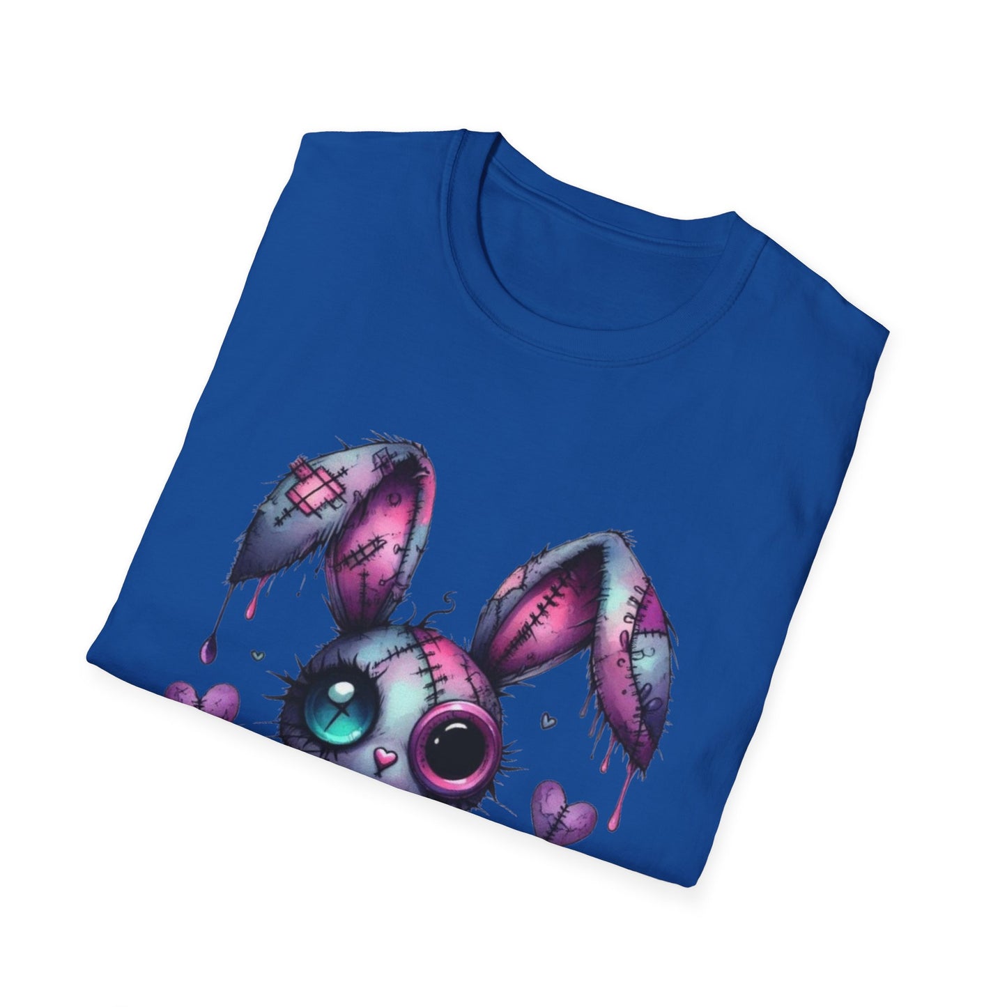 Playful Bunny Graphic T-Shirt - Softstyle Unisex Tee for Cute & Unique Casual Wear