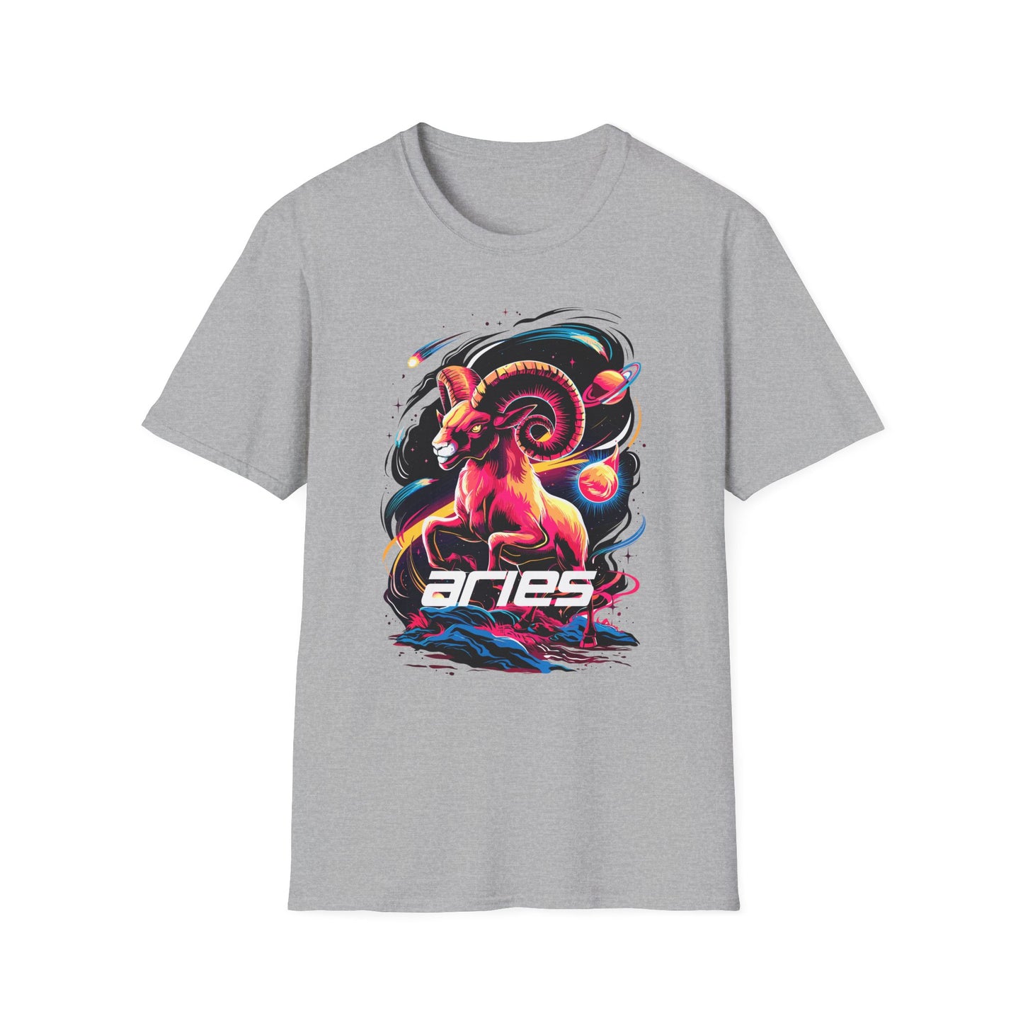 Aries Zodiac T-Shirt Sport Grey Printify T-Shirt Rhythm & Drip Apparel