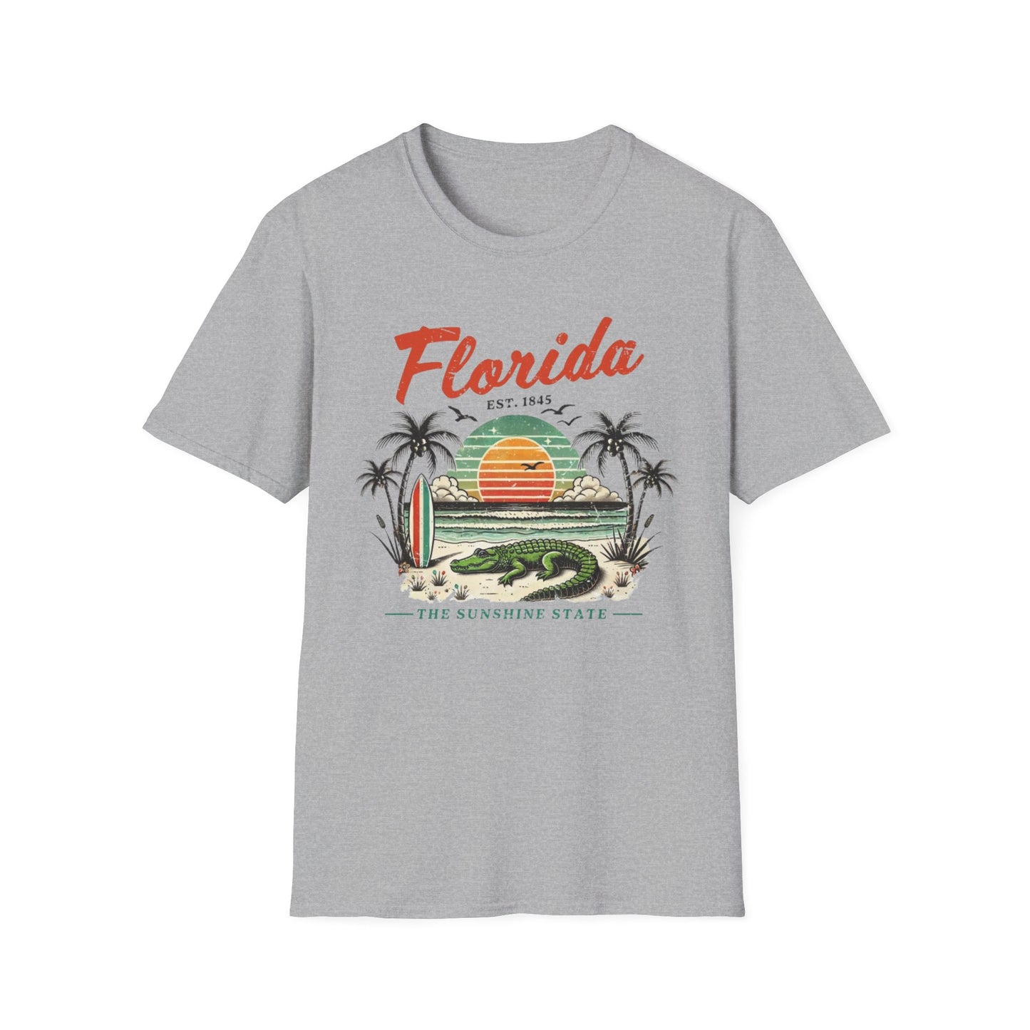Summer- Florida Sunset T-Shirt Sport Grey Printify T-Shirt Rhythm & Drip Apparel