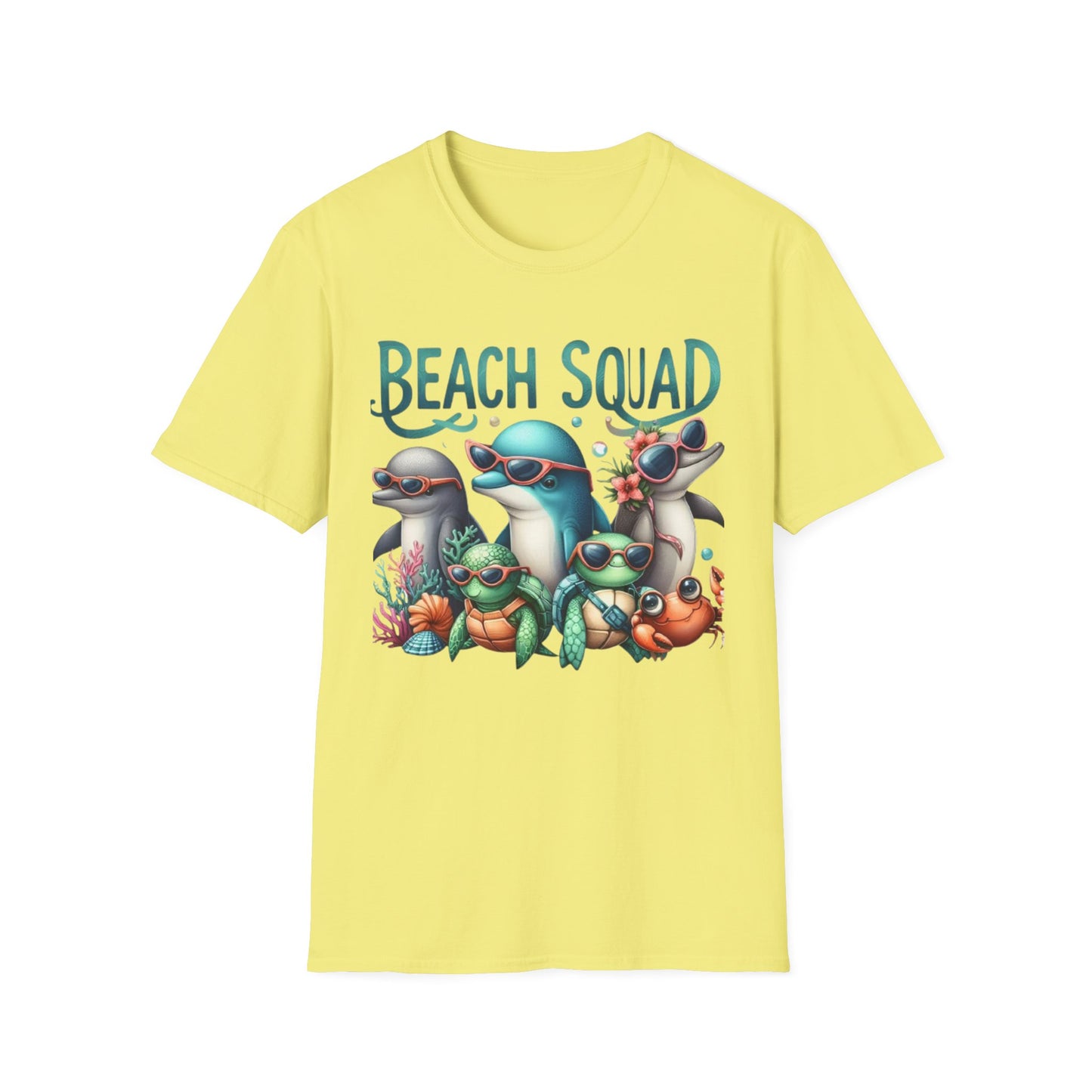 Summer- Beach Squad T-Shirt Cornsilk Printify T-Shirt Rhythm & Drip Apparel