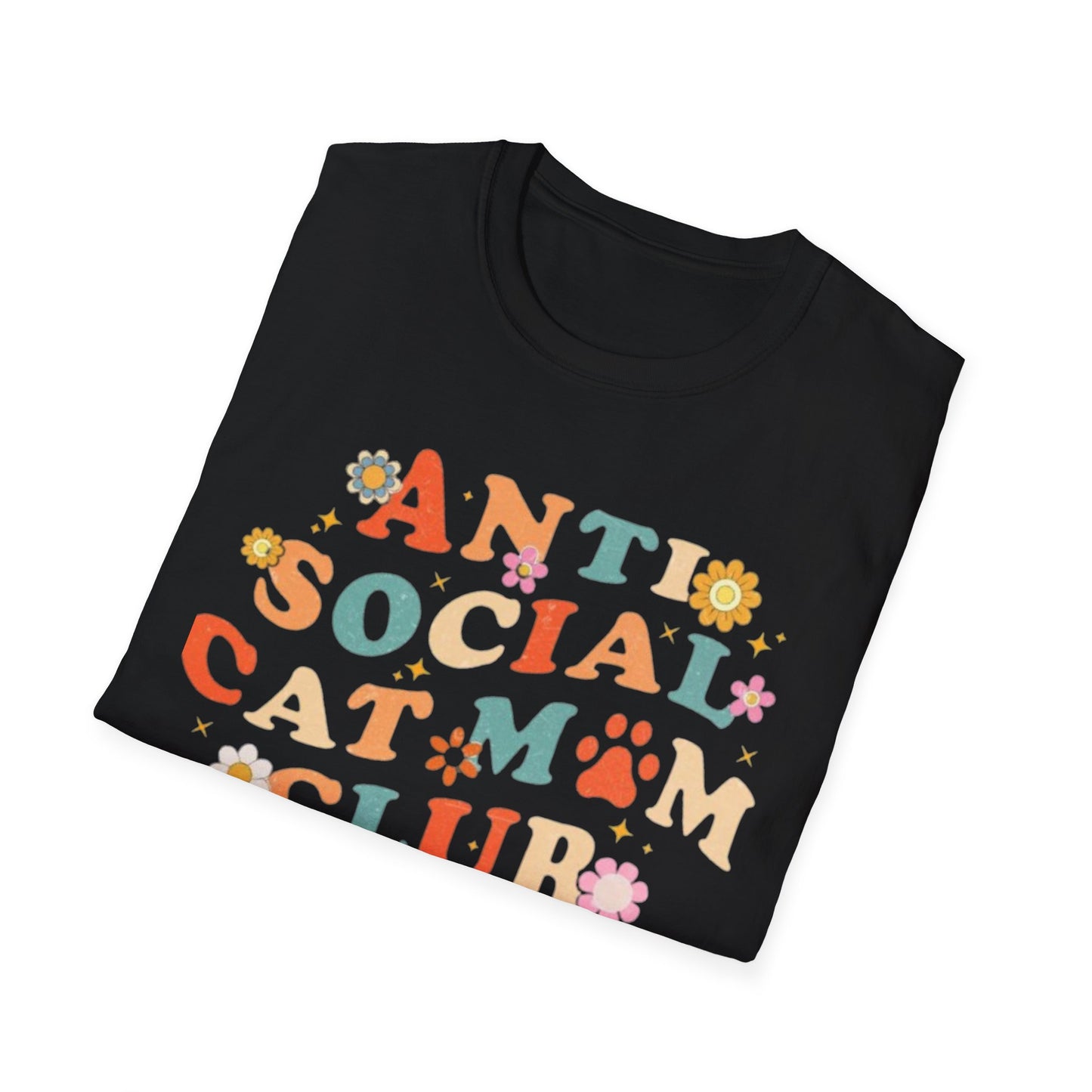 Anti-Social Cat Mom Club T-Shirt Printify T-Shirt Rhythm & Drip Apparel