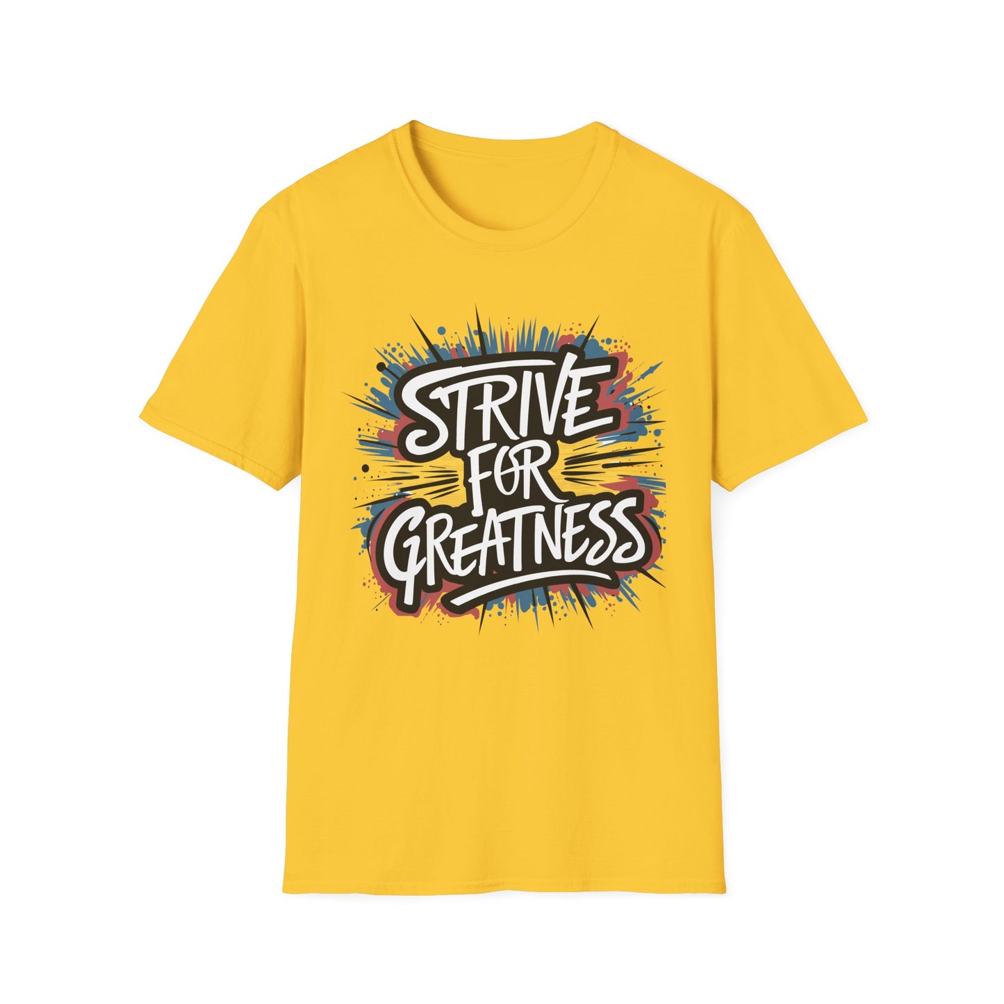 Motivational Unisex Softstyle T-Shirt - 'Strive for Greatness'