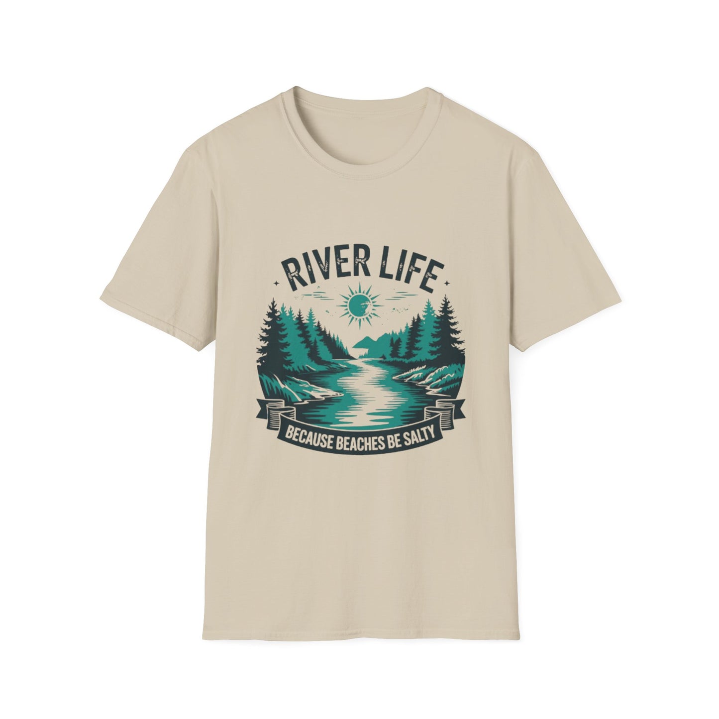 Summer- River Life Graphic T-Shirt Sand Printify T-Shirt Rhythm & Drip Apparel