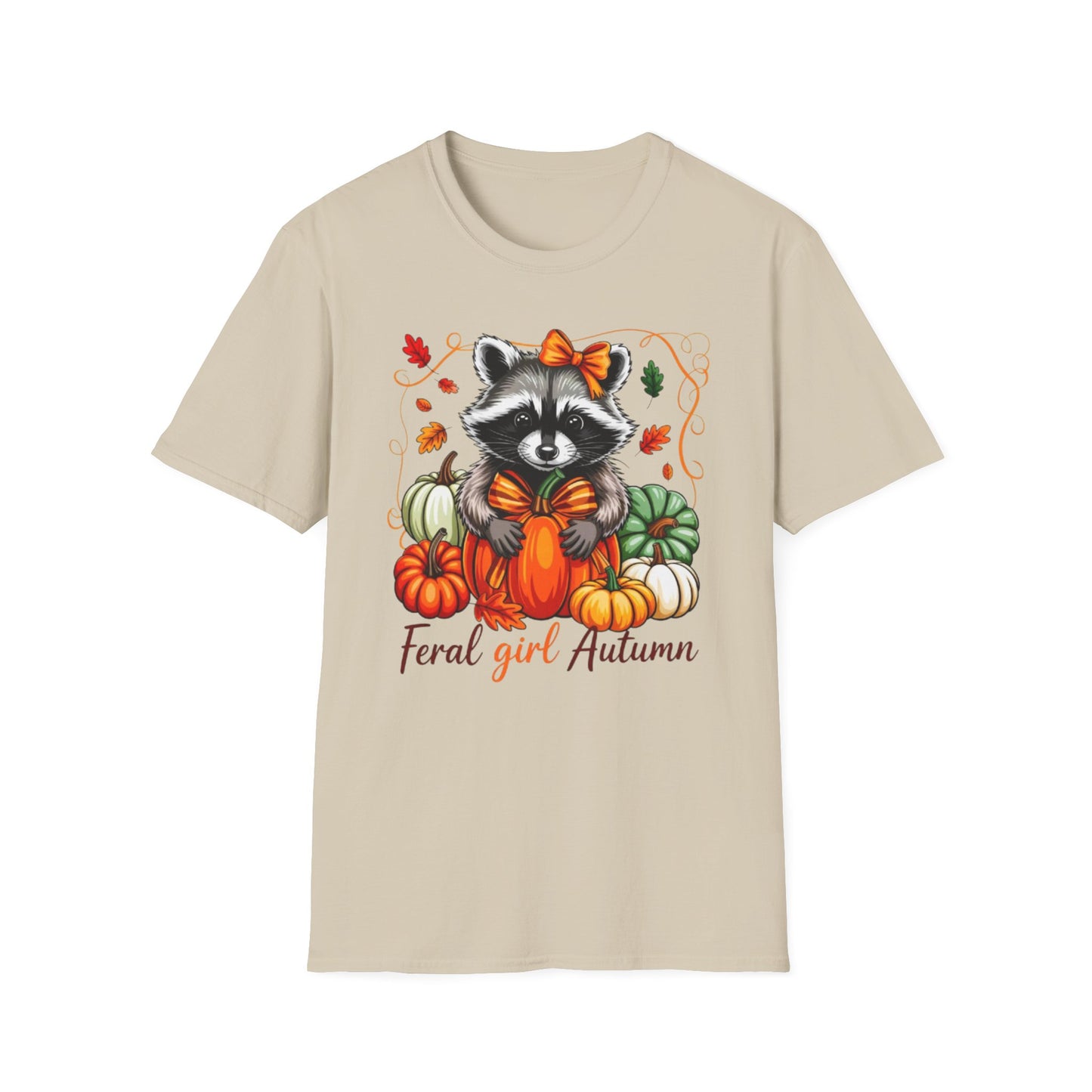 Fall- Feral Girl Autumn T-Shirt Sand Printify T-Shirt Rhythm & Drip Apparel
