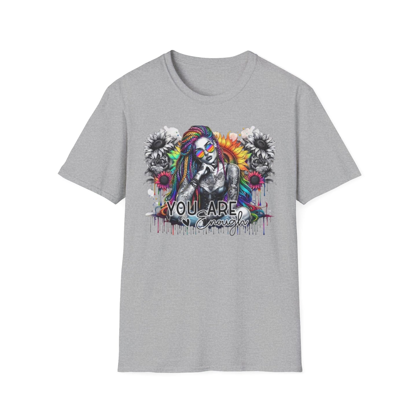 You Are Enough T-Shirt Sport Grey Printify T-Shirt Rhythm & Drip Apparel