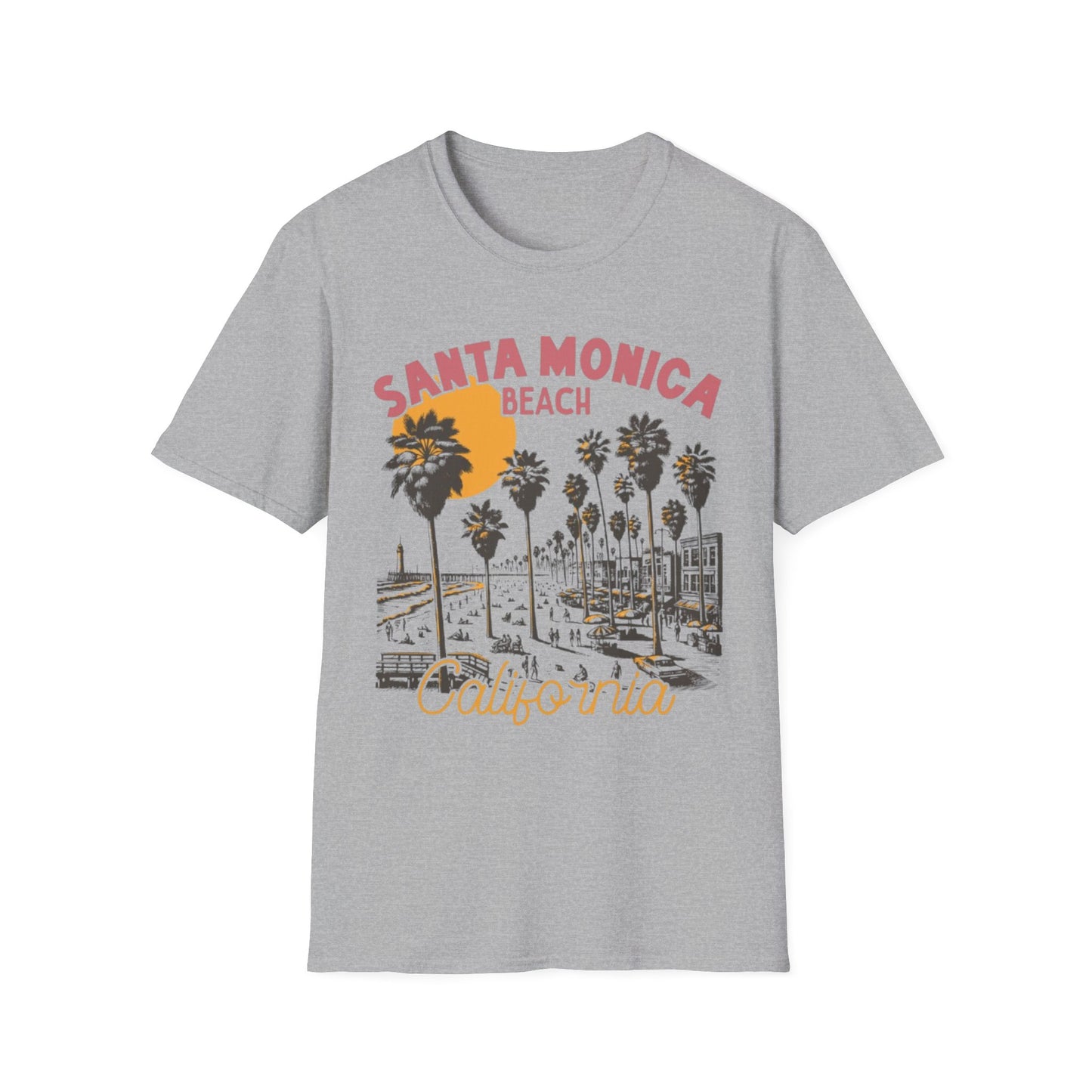 Summer- Santa Monica Beach Tee Sport Grey Printify T-Shirt Rhythm & Drip Apparel