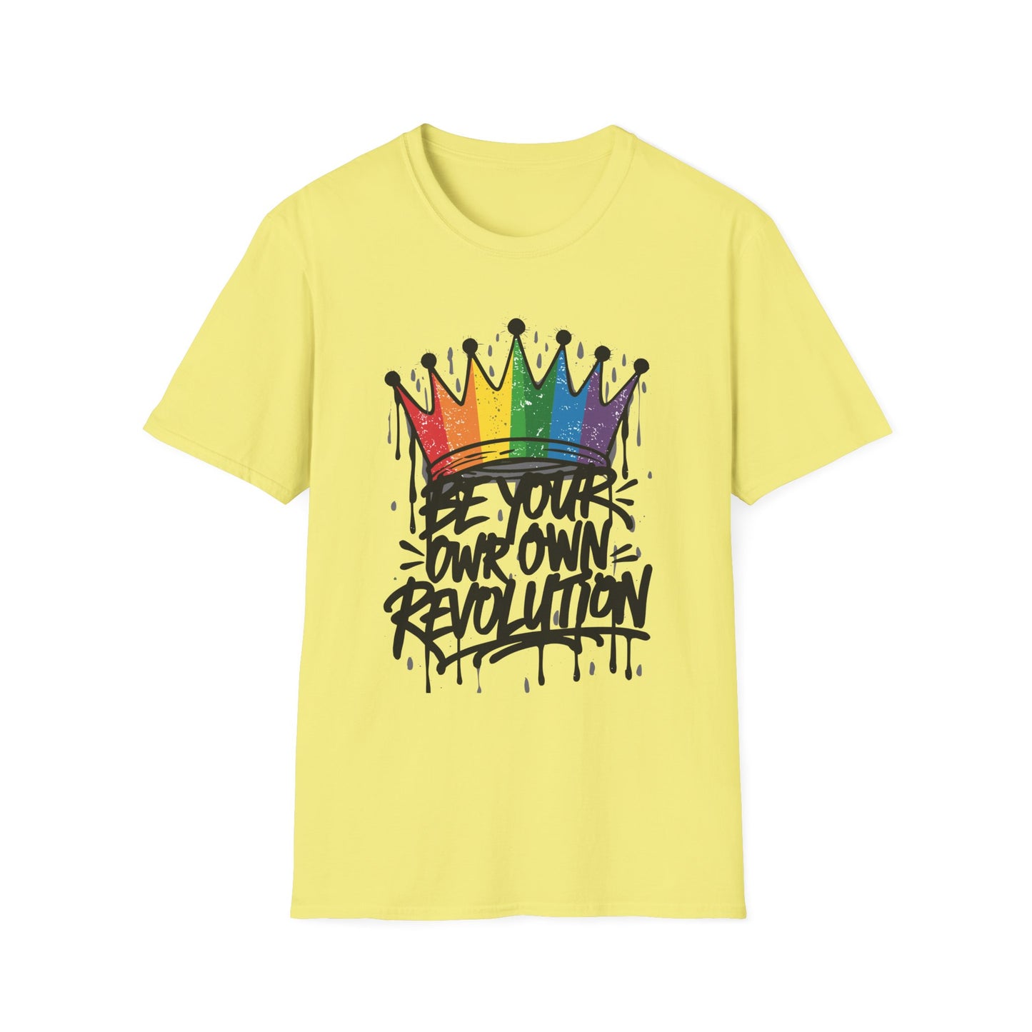 Be Your Own Revolution LGTBQ T-Shirt Cornsilk Printify T-Shirt Rhythm & Drip Apparel