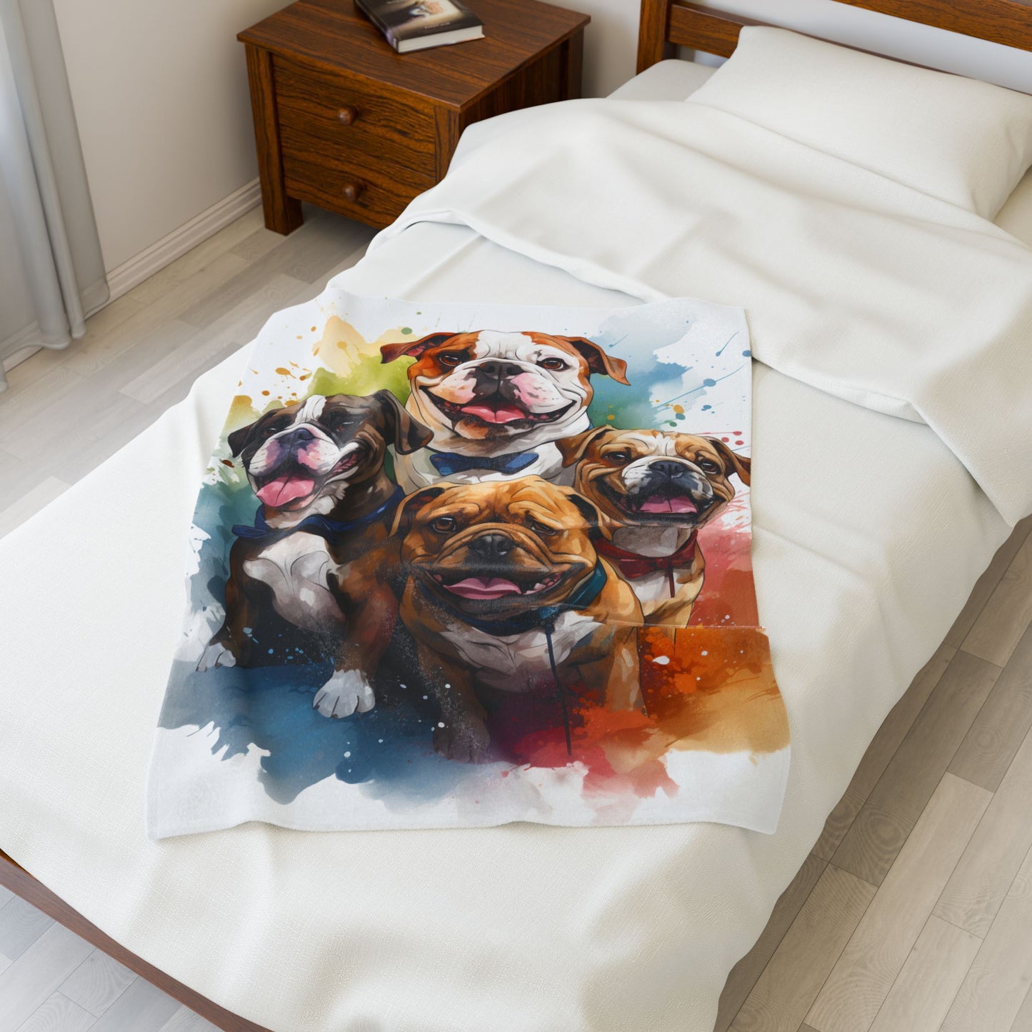 Dog- Dog Lover's Velveteen Plush Blanket, Cozy Home Décor for Pet Owners, Perfect Gift for Animal Lovers, Warm and Soft Throw, Unique Dog Art Printify All Over Prints Rhythm & Drip Apparel