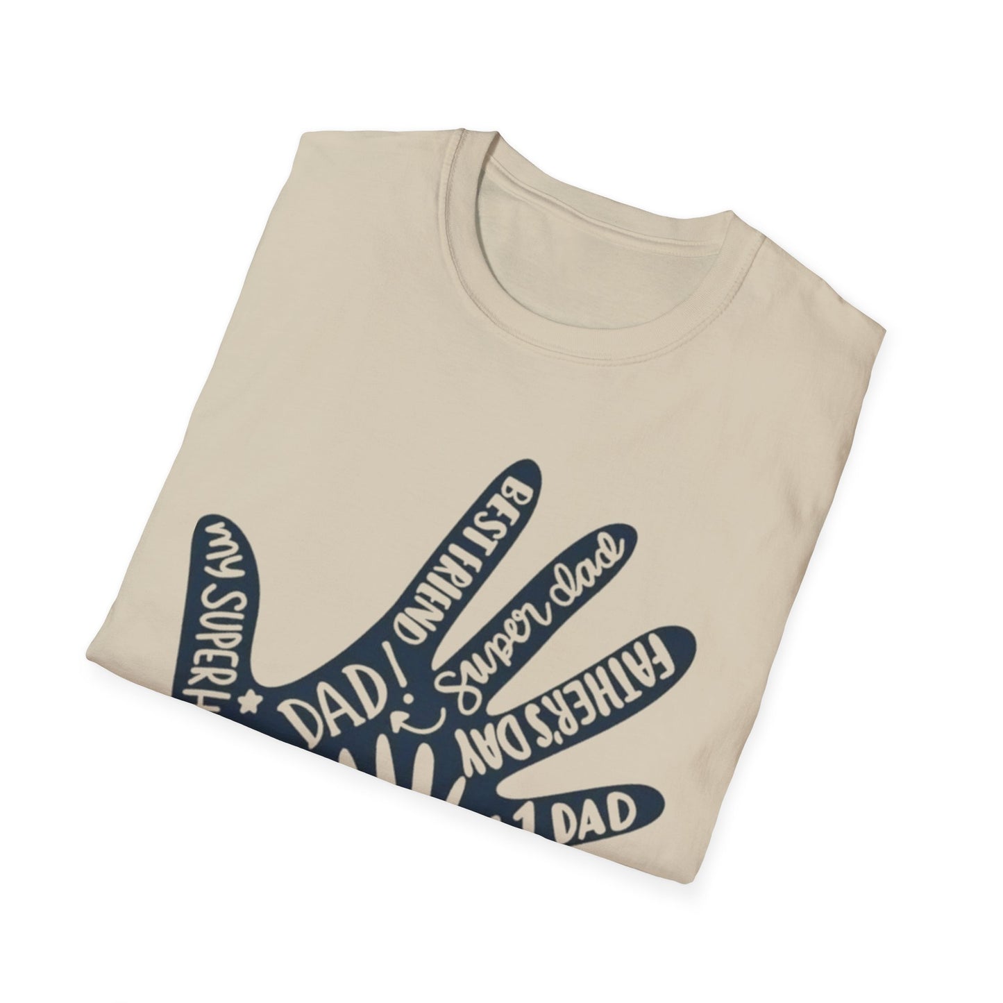 Best Dad Handprint T-Shirt Printify T-Shirt Rhythm & Drip Apparel