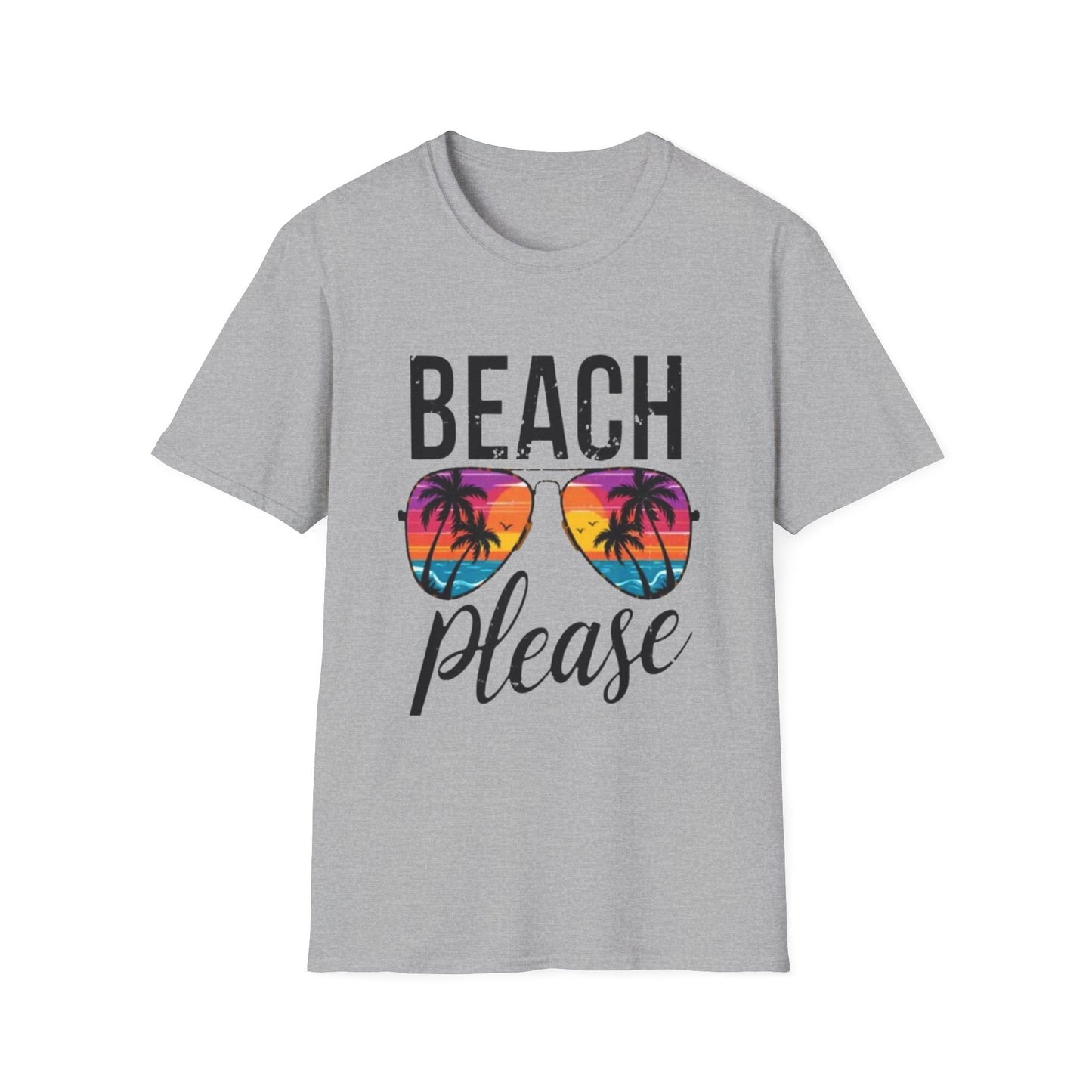 Summer- Beach Please Unisex T-Shirt Sport Grey Printify T-Shirt Rhythm & Drip Apparel